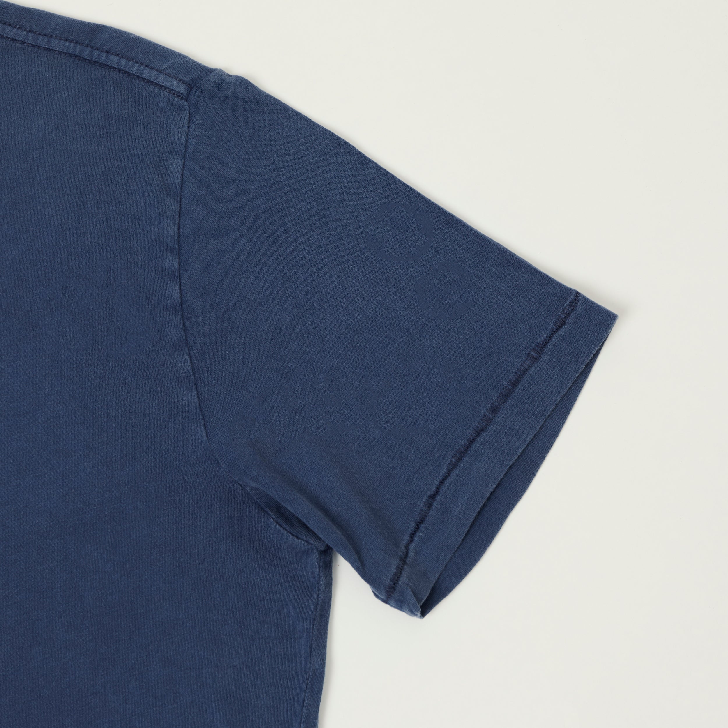 Merz b. Schwanen 'Good Basics' Pima Cotton T-Shirt - Mid Wash Indigo