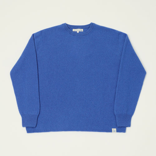 Merz b. Schwanen 'Good Basics' Lightweight Wool-Silk-Cashmere Sweater - Washed Blue