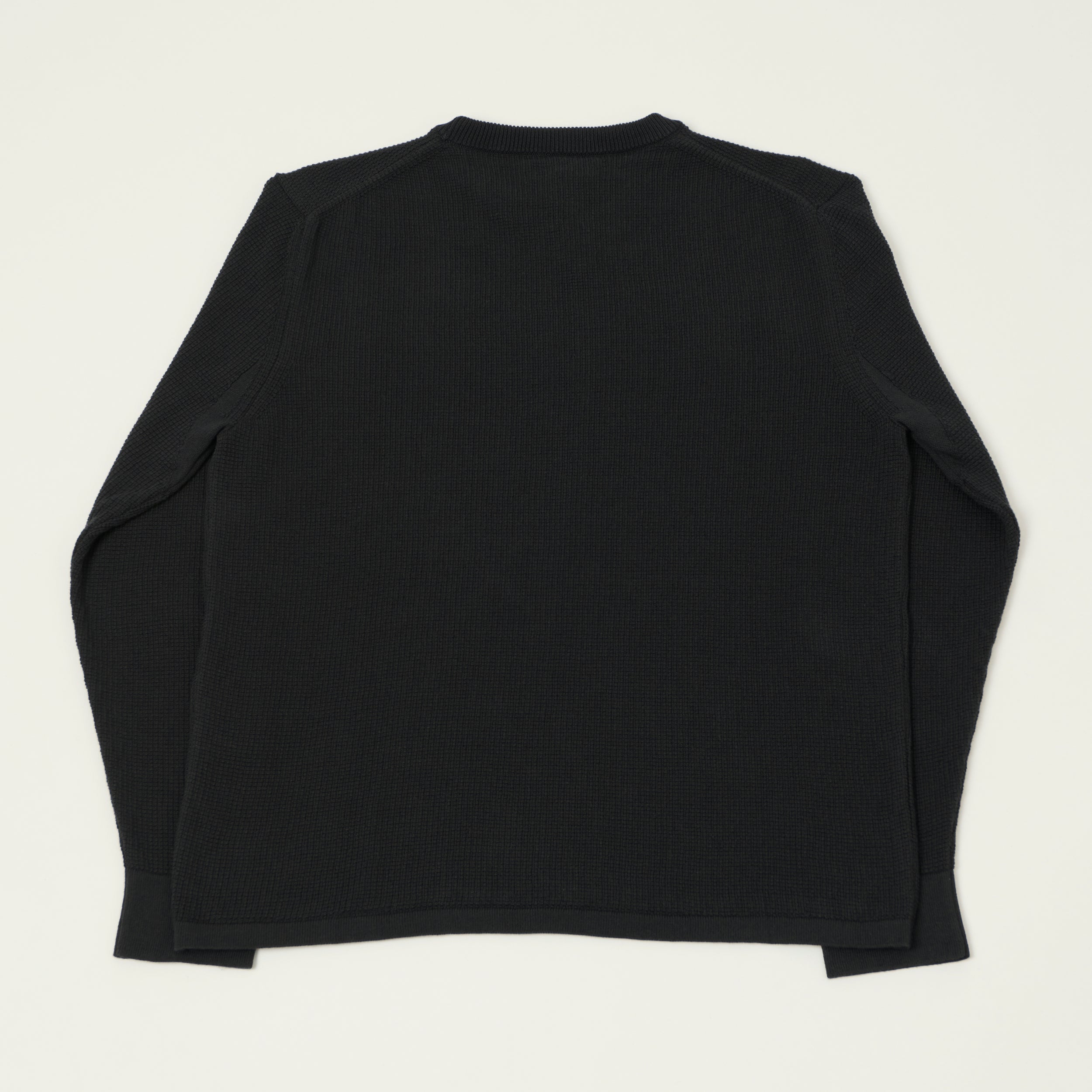 Merz b. Schwanen 'Good Basics' Lightweight Waffle Knit Sweater - Charcoal