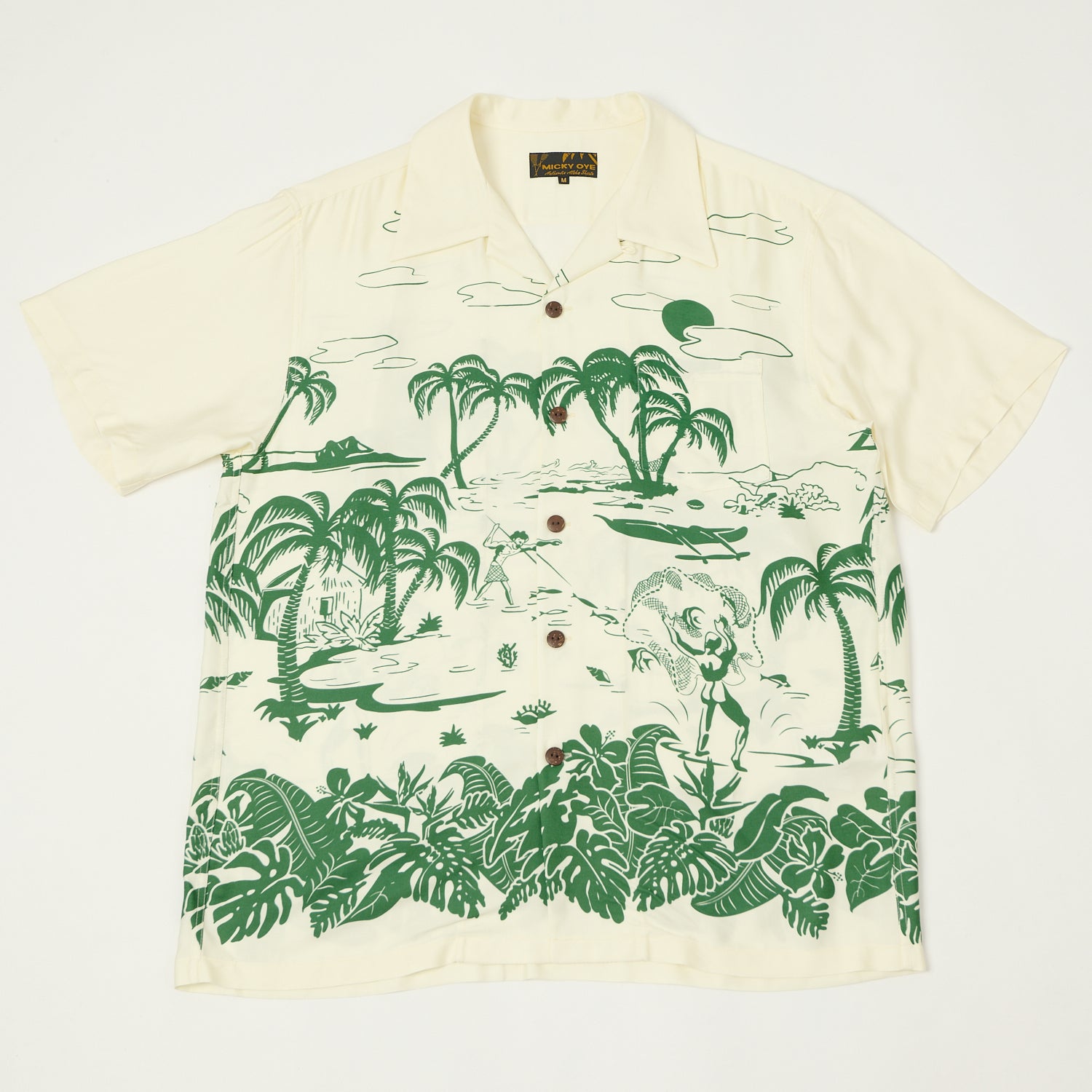 Micky Oye 'Kalalau' Aloha Shirt - Cream