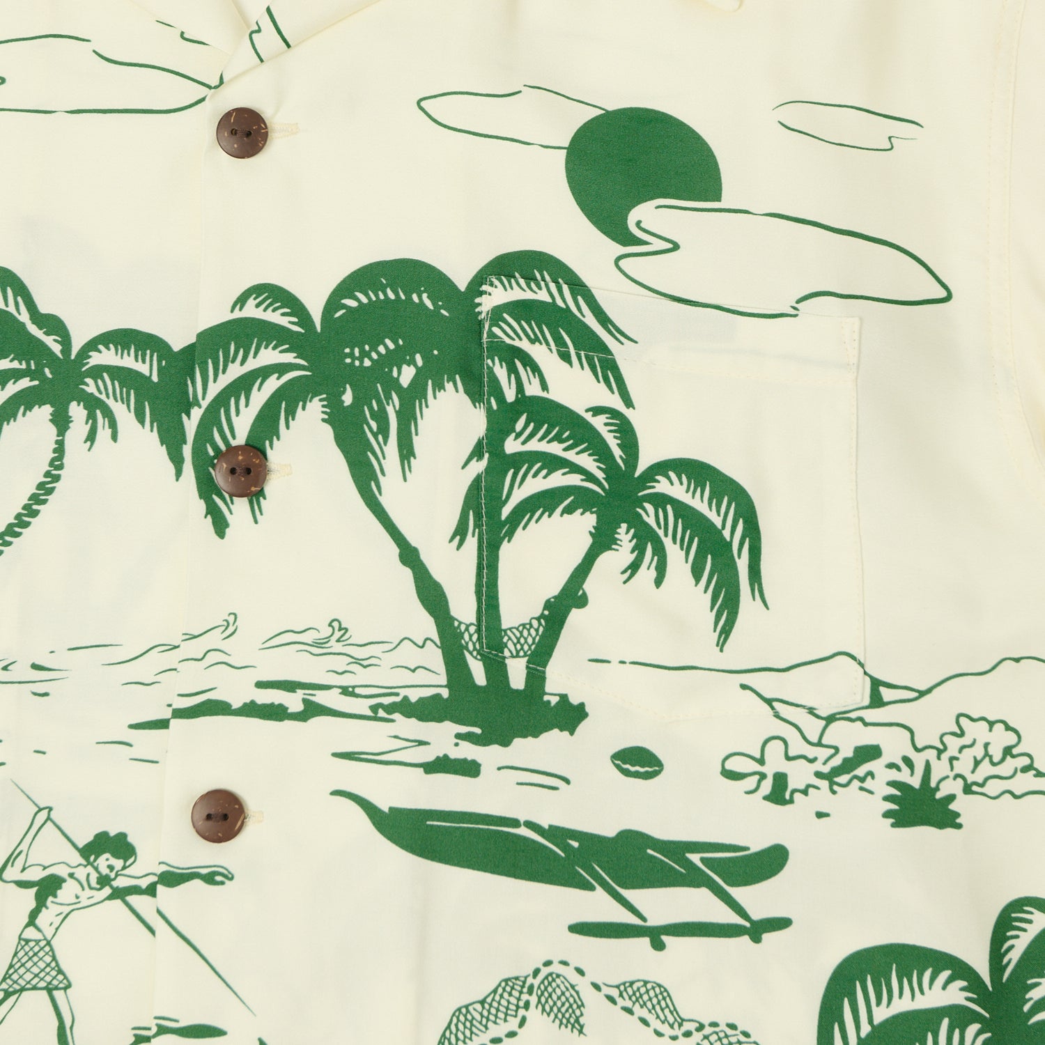 Micky Oye 'Kalalau' Aloha Shirt - Cream