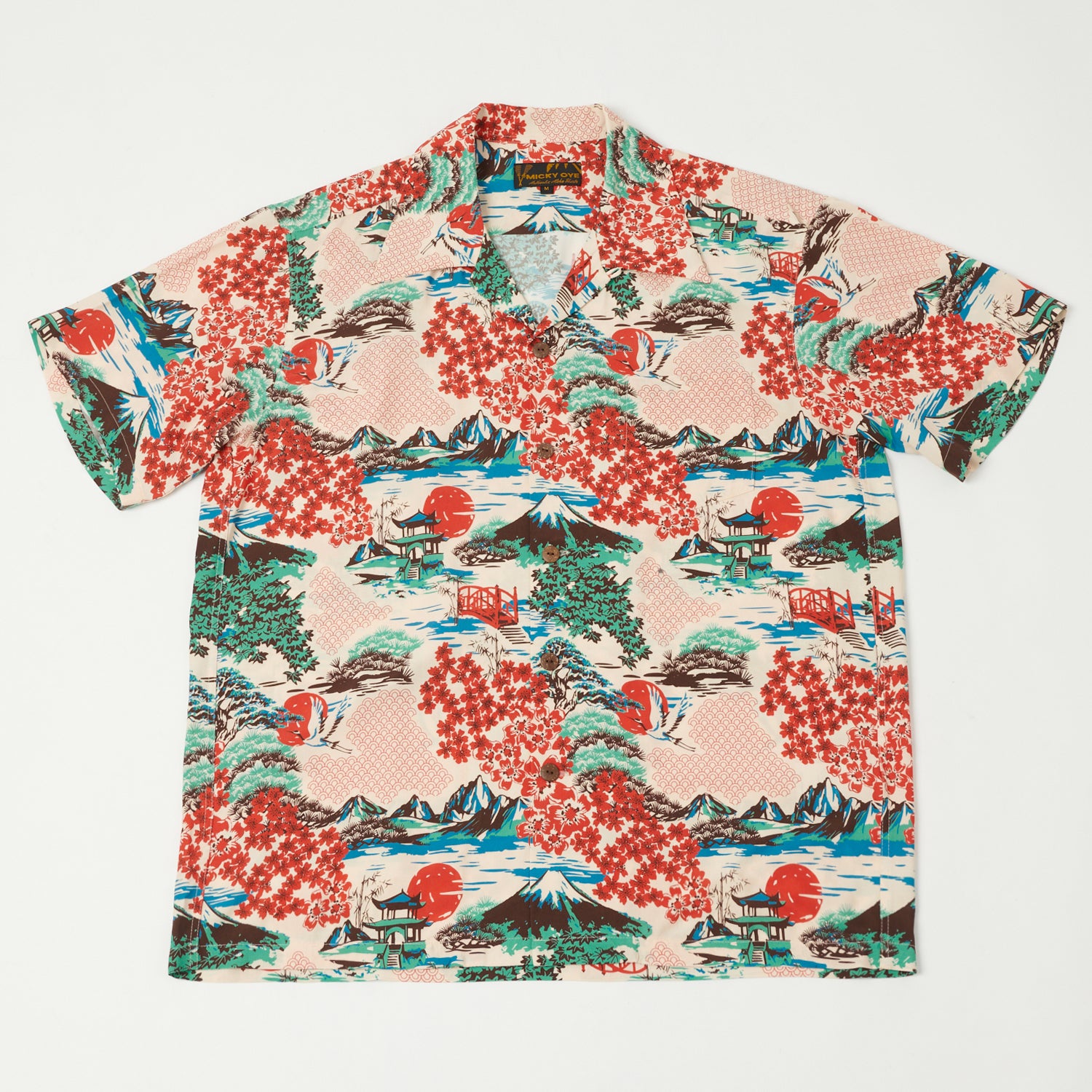 Micky Oye 'The Land of the Fujiyama' Aloha Shirt - Nature