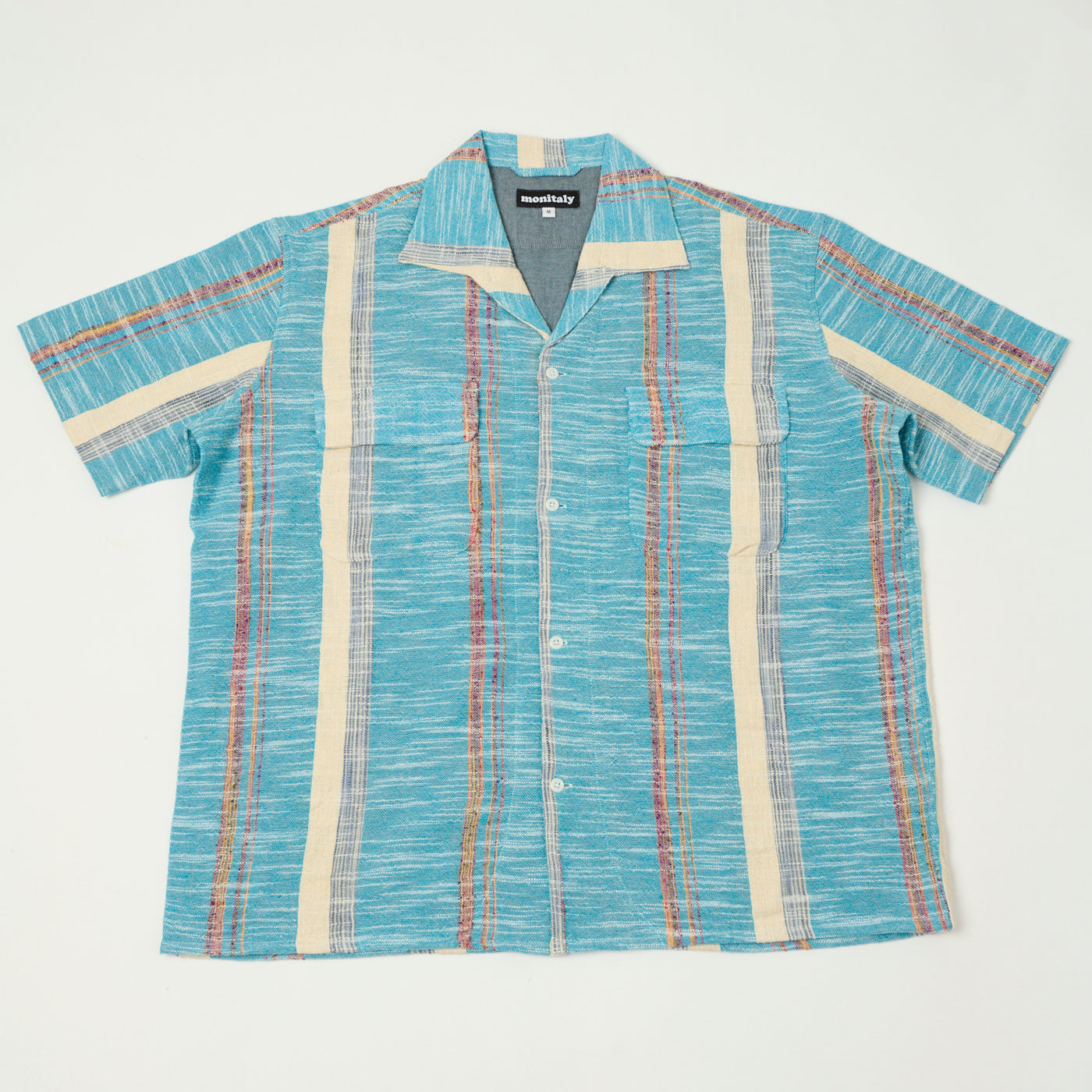 Monitaly 'Milano' 1950s Beach Shirt - Blue