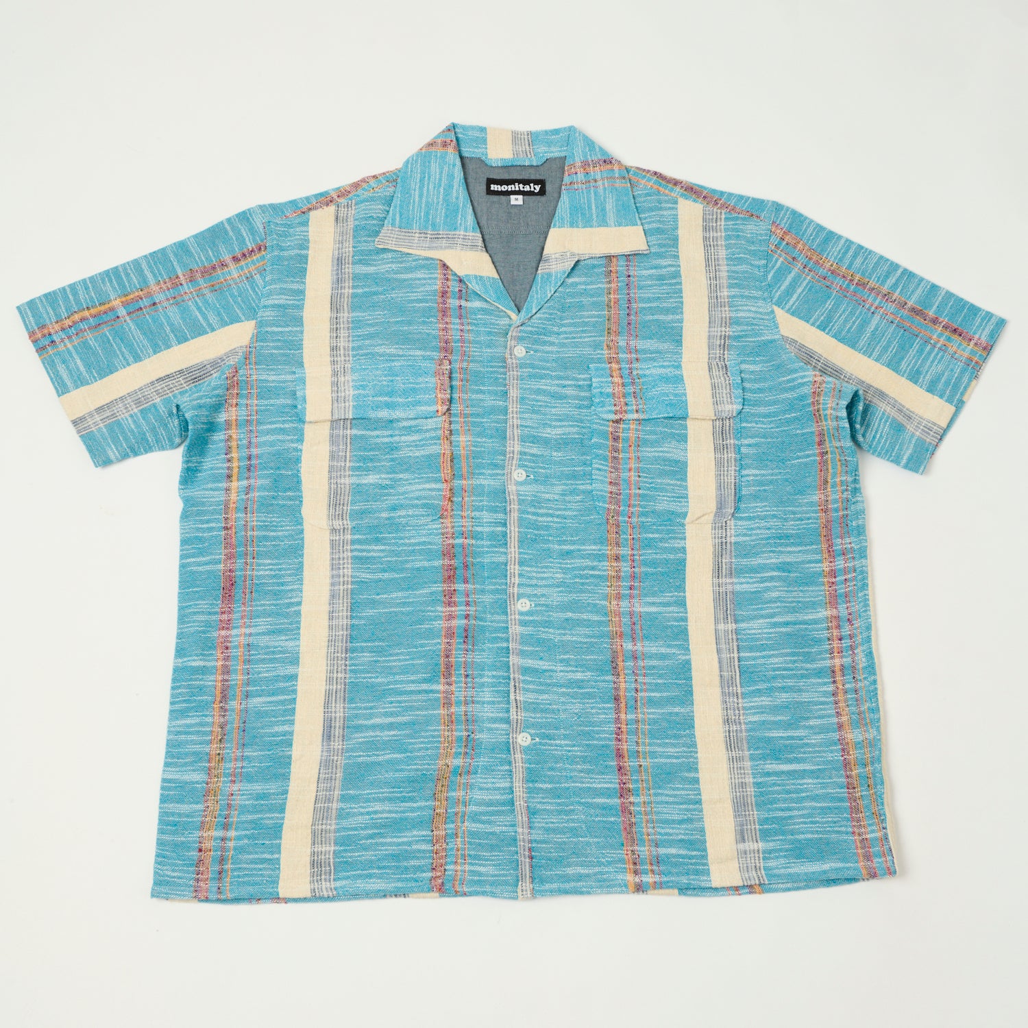 Monitaly 'Milano' 1950s Beach Shirt - Blue
