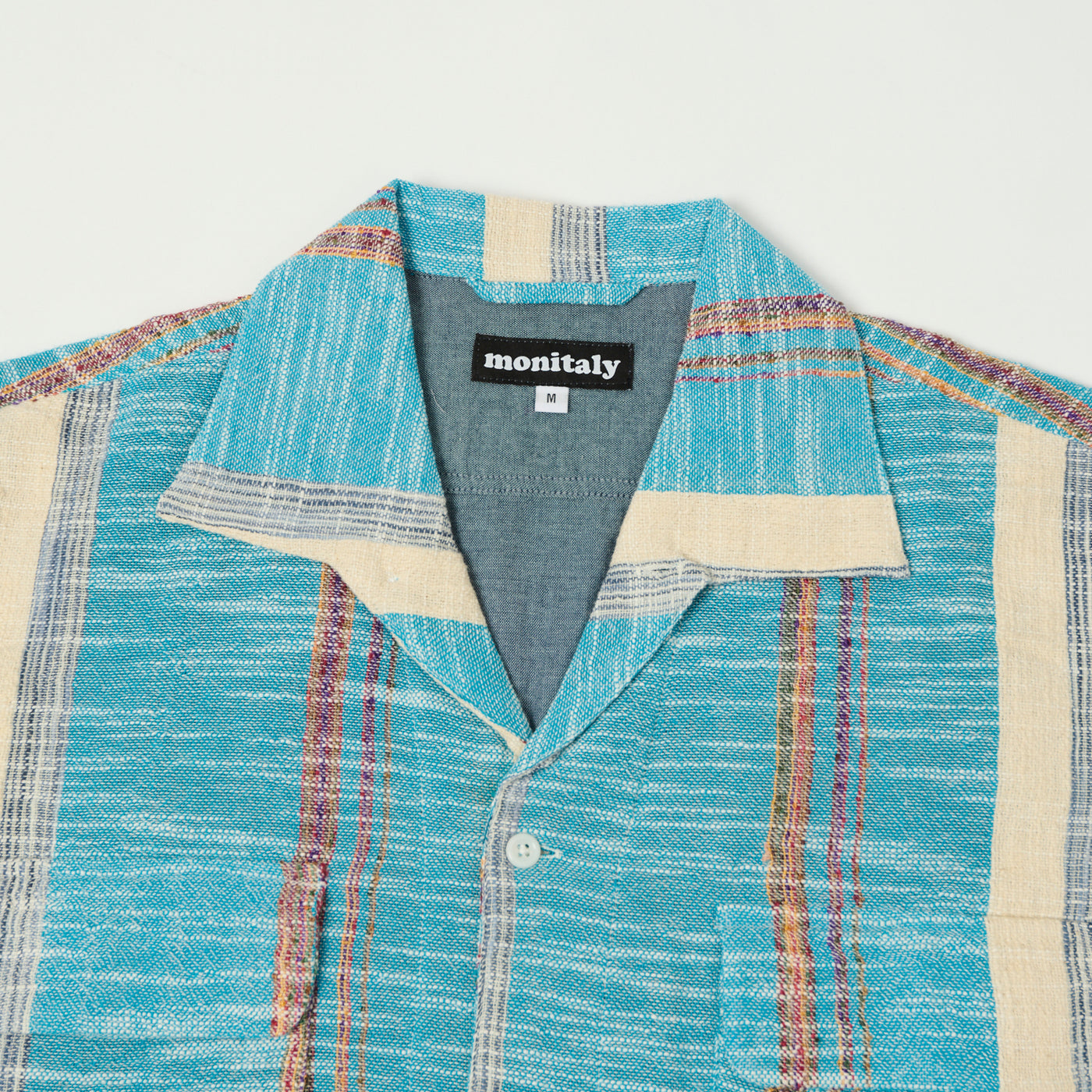Monitaly 'Milano' 1950s Beach Shirt - Blue