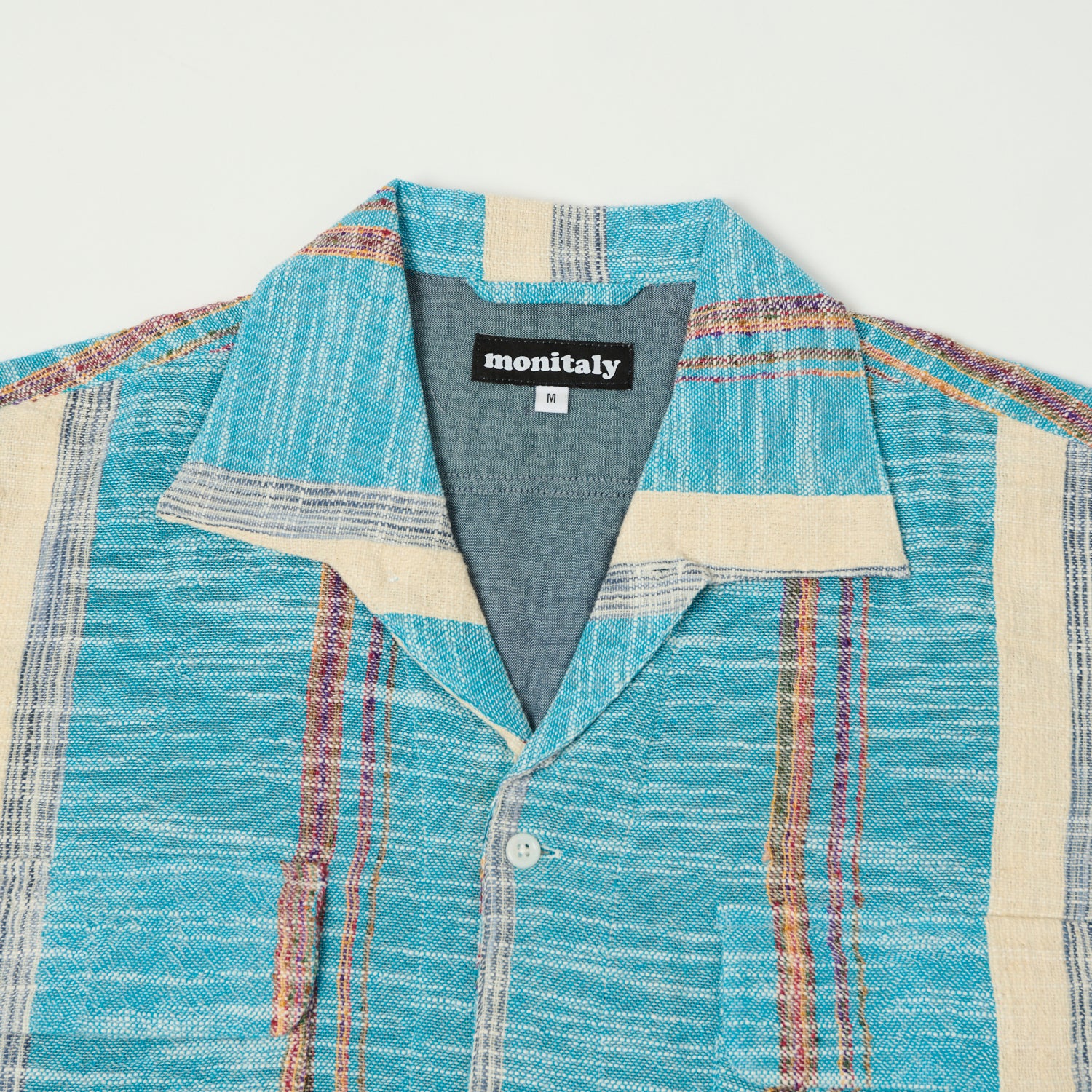 Monitaly 'Milano' 1950s Beach Shirt - Blue