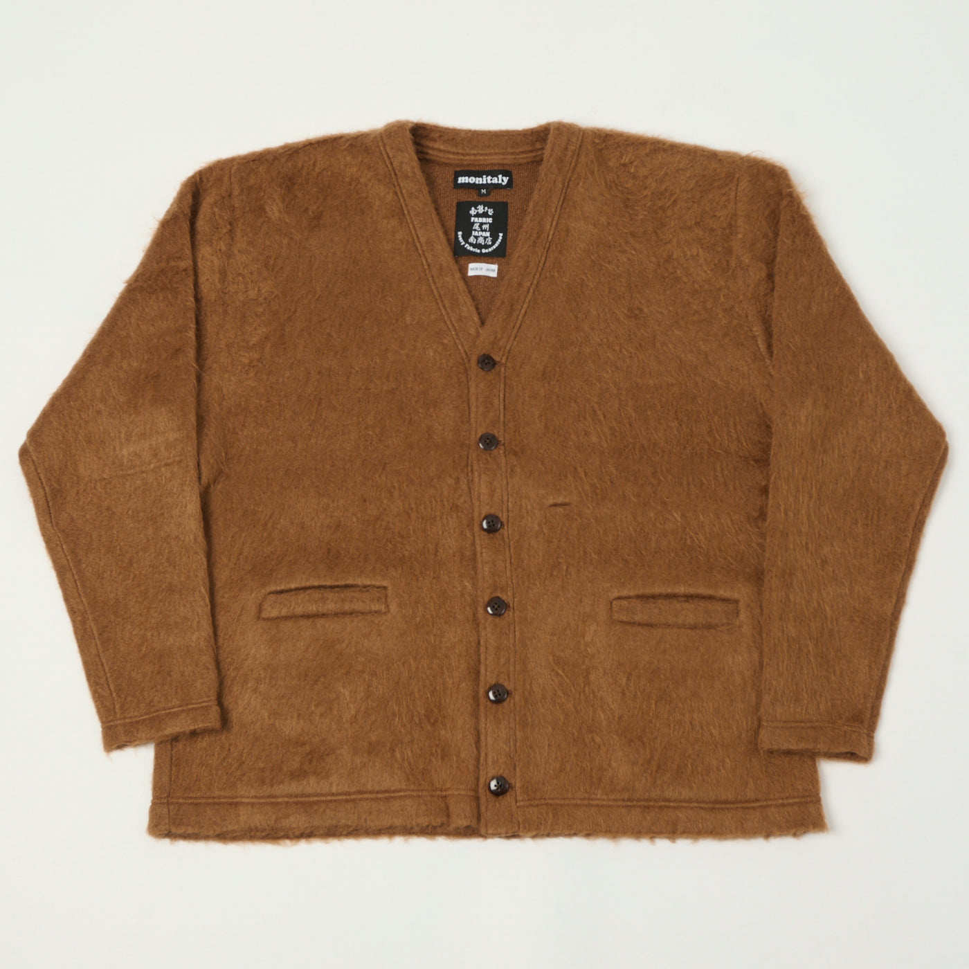 Monitaly x Minami 'Shoten' Shaggy-V Cardigan - Solid Camel