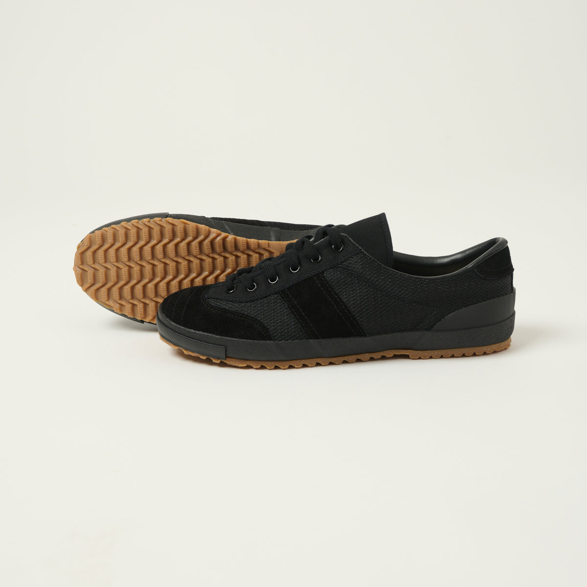 Moonstar 'Gymna Ace' Rubber Sole Trainer - Black