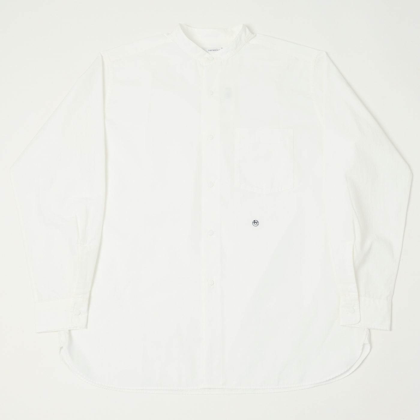 Nanamica Band Collar Wind Shirt - Off White