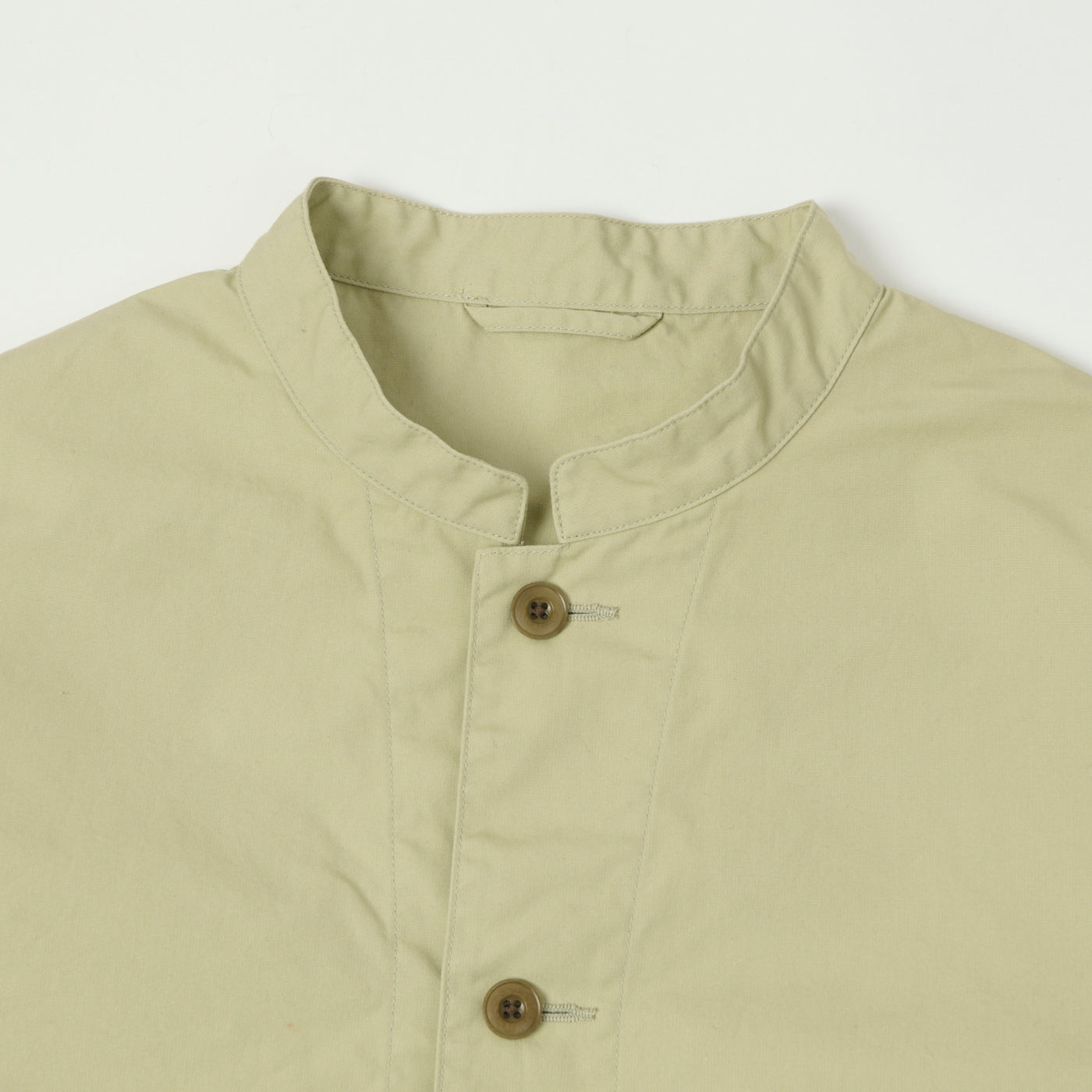Nanamica Band Collar Shirt Jacket - Light Green