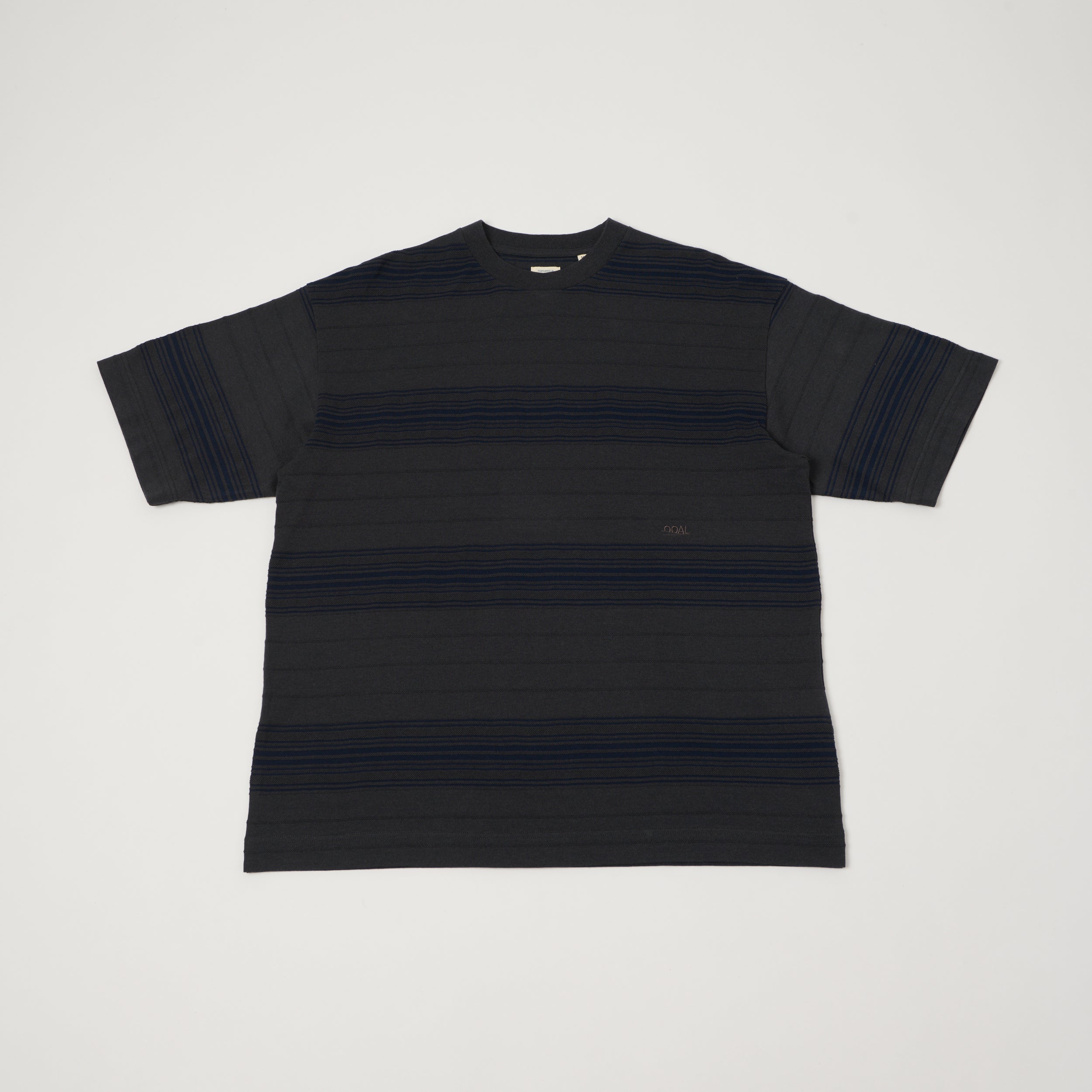 Nanamica Classic Striped T-Shirt - Charcoal