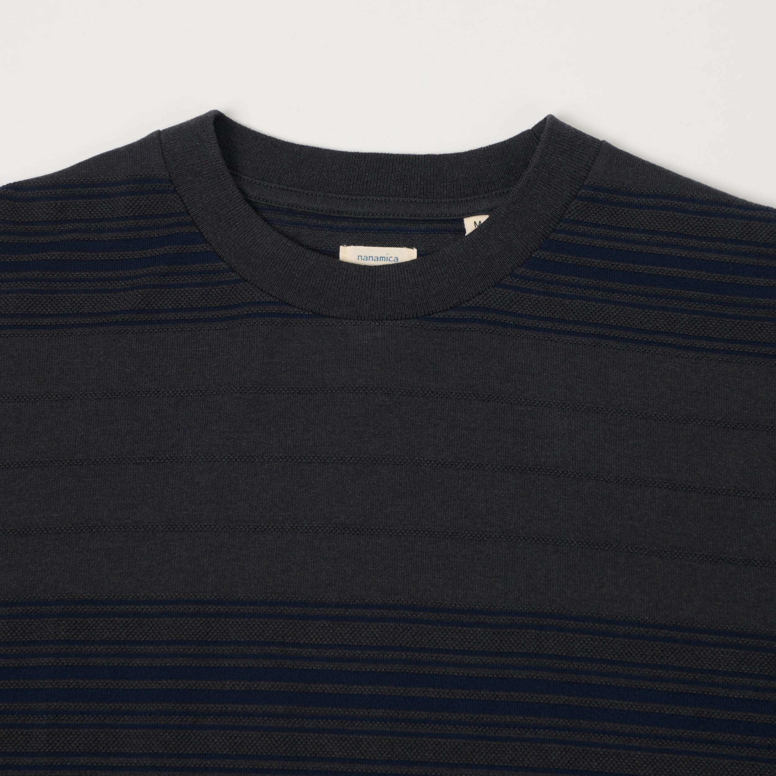 Nanamica Classic Striped T-Shirt - Charcoal