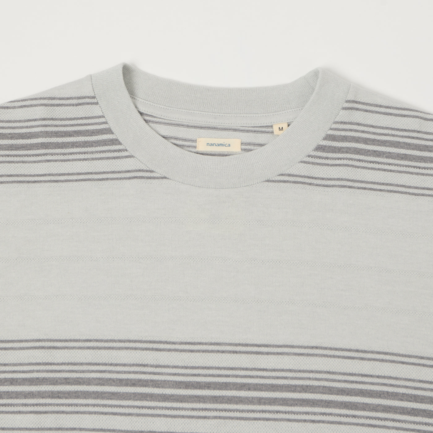 Nanamica Classic Striped T-Shirt - Light Grey