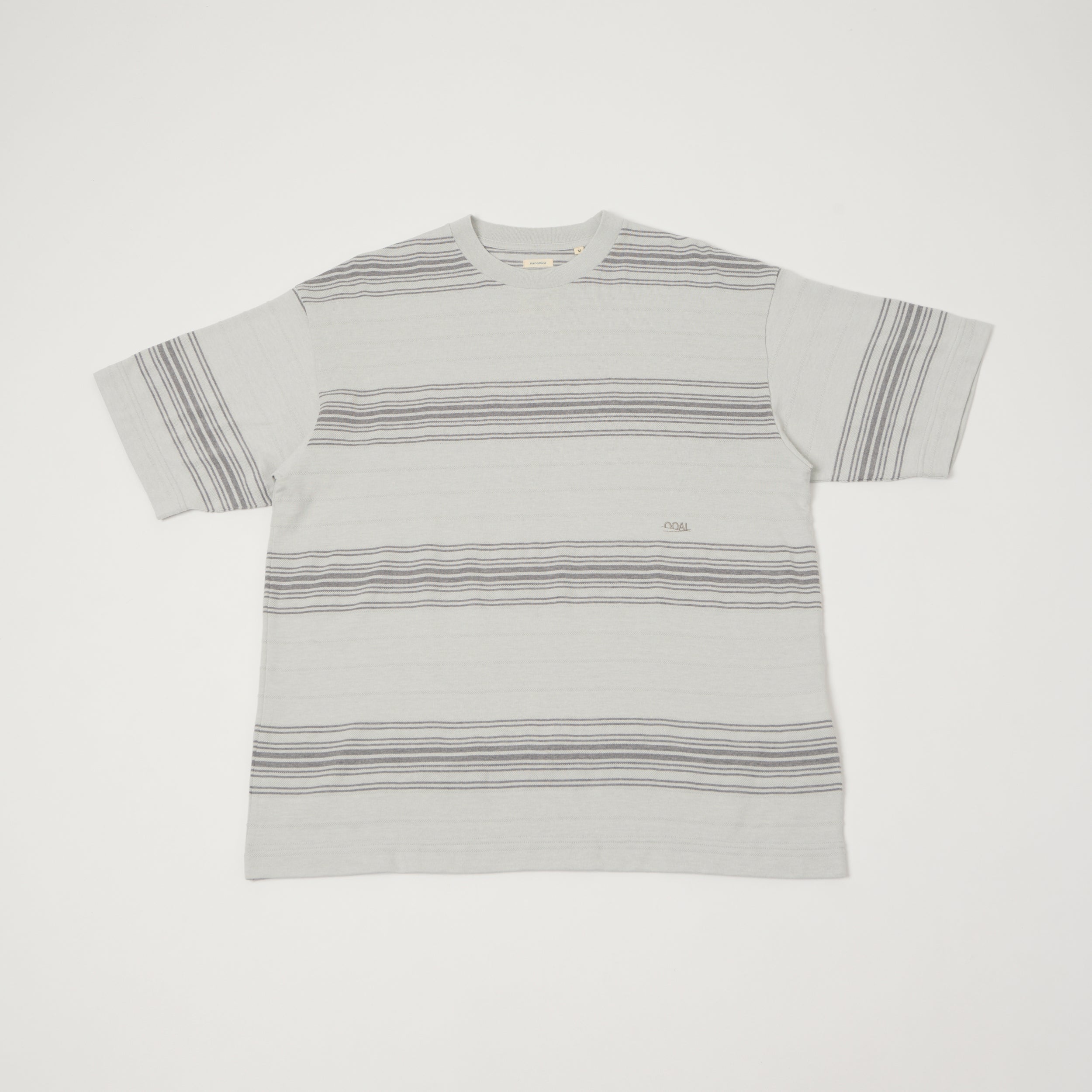 Nanamica Classic Striped T-Shirt - Light Grey
