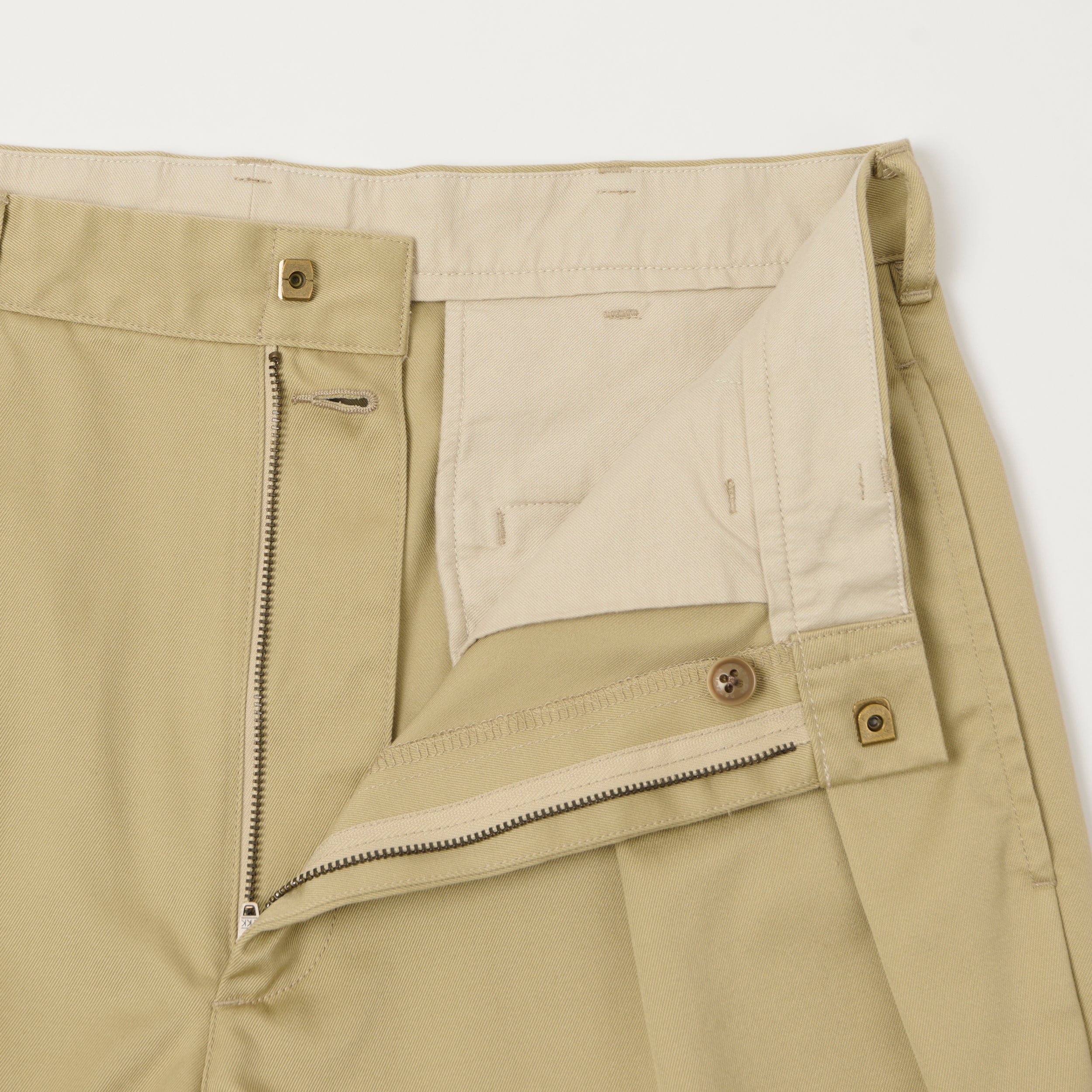 Nanamica Pleated Chino Shorts - Khaki