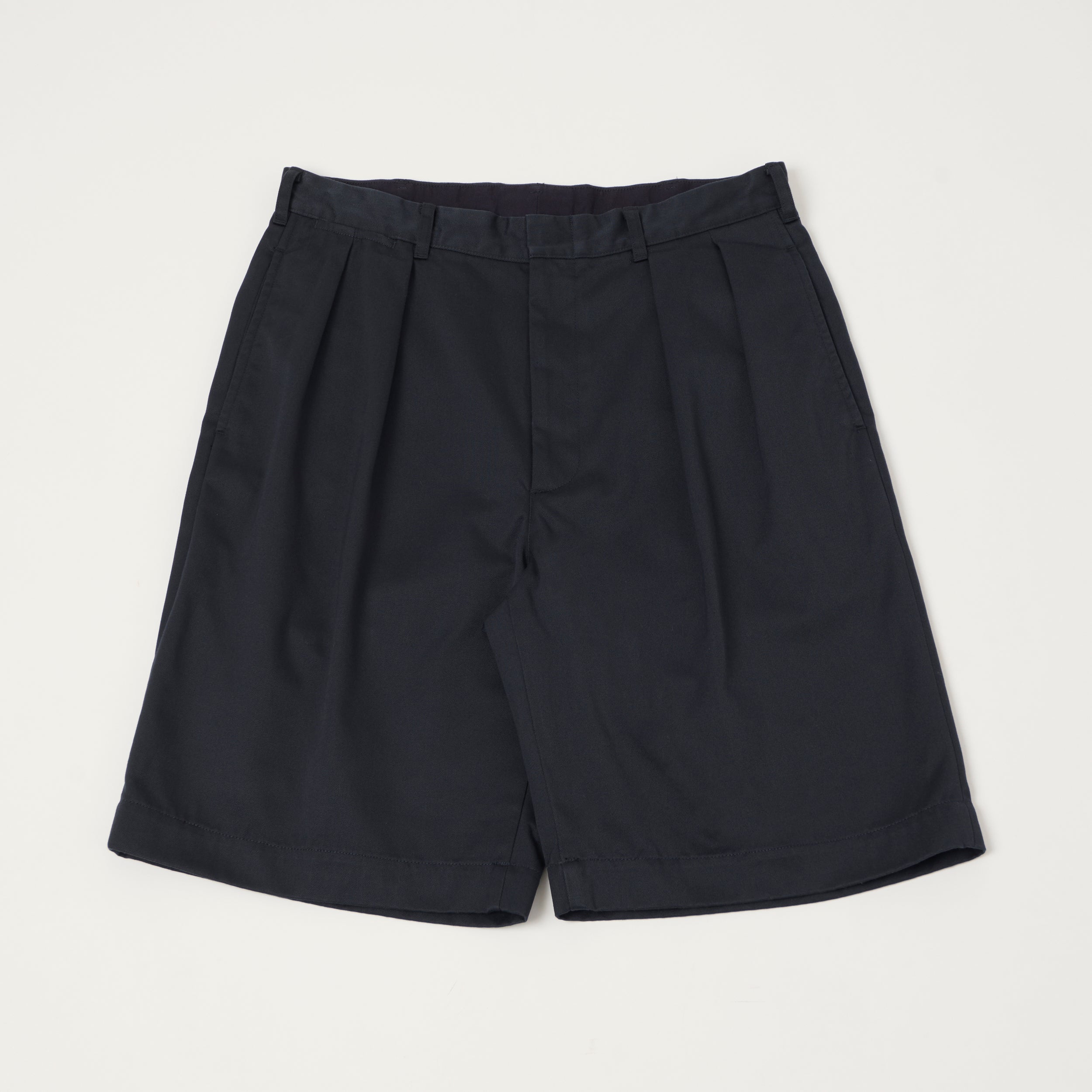 Nanamica Pleated Chino Shorts - Navy
