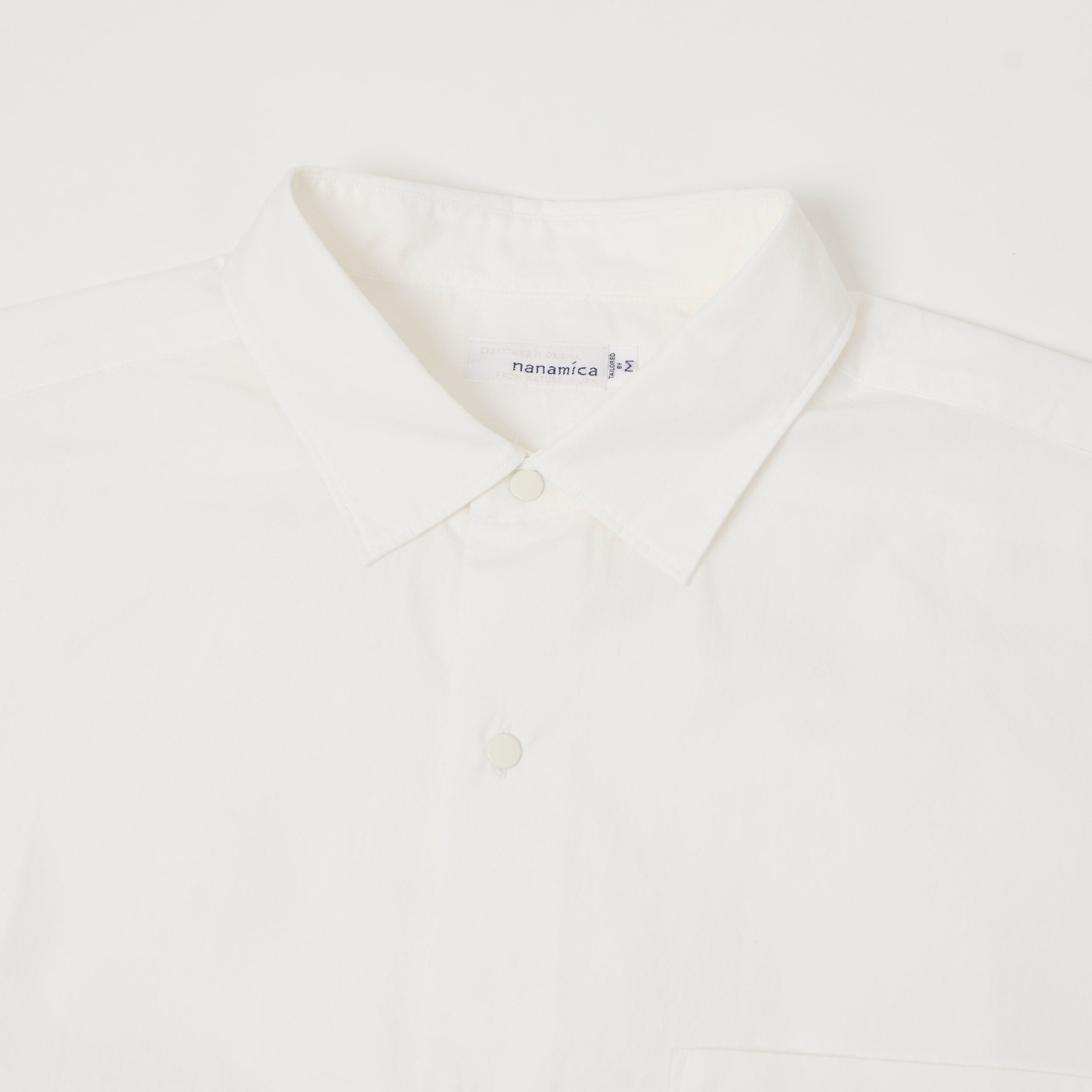 Nanamica Short Sleeve Wind Shirt - Off White