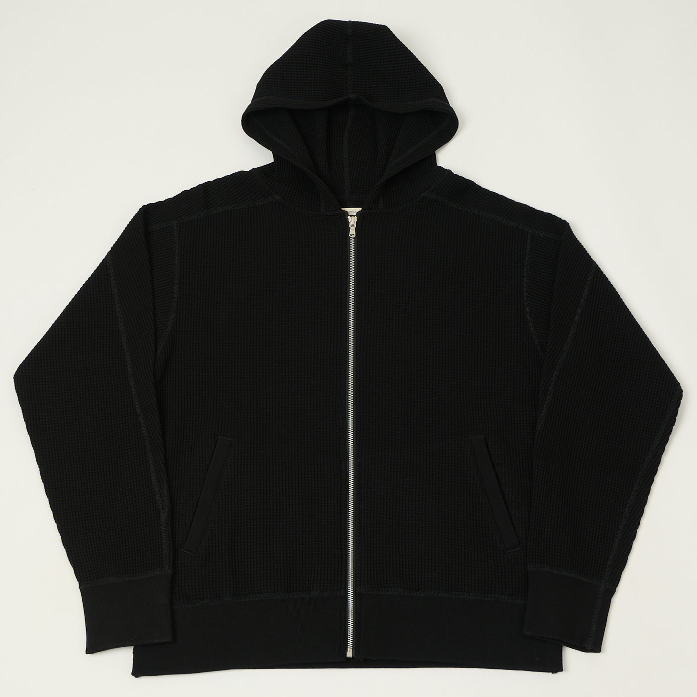 Nanamica Zip Through Thermal Hoodie - Black