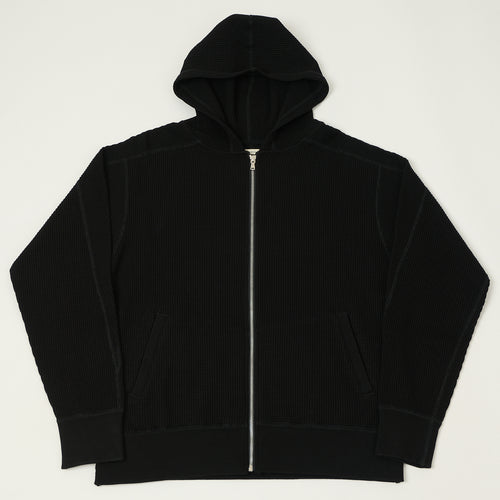 Nanamica Zip Through Thermal Hoodie - Black