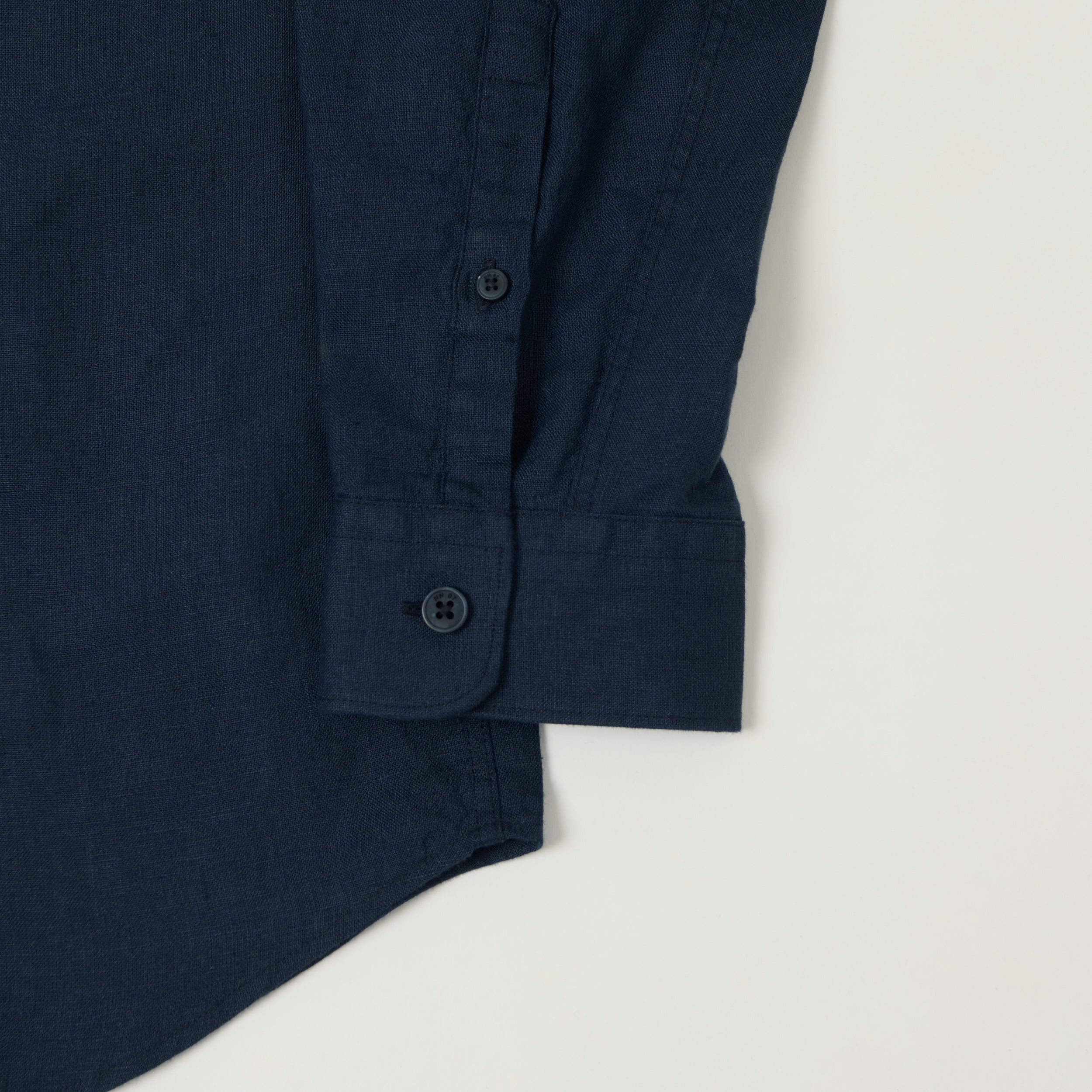 NN07 'Enzo' Classic Linen Shirt - Navy Blue