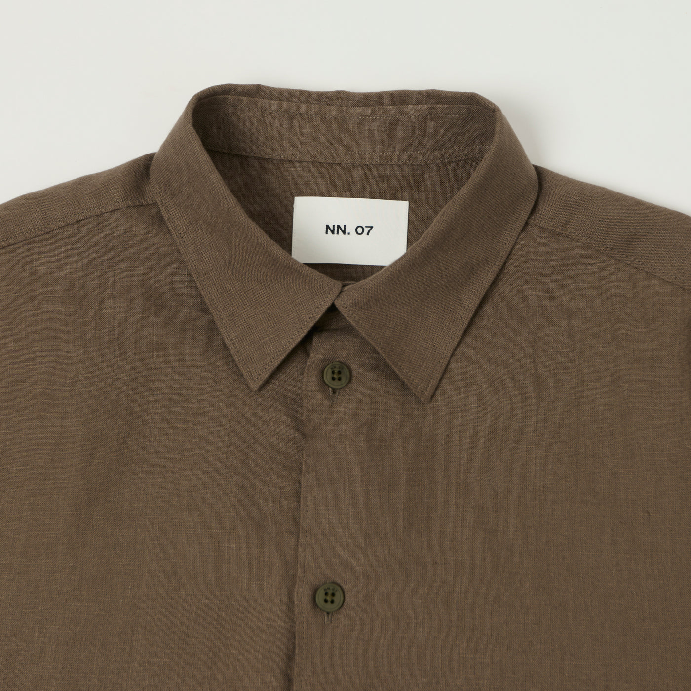 NN07 'Enzo' Classic Linen Shirt - Mable Husk