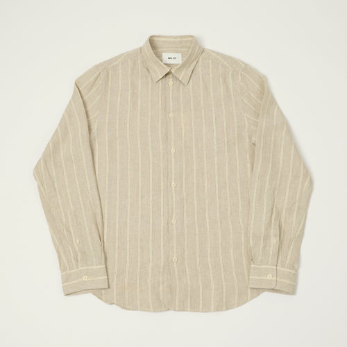 NN07 'Enzo' Classic Linen Shirt - Oat