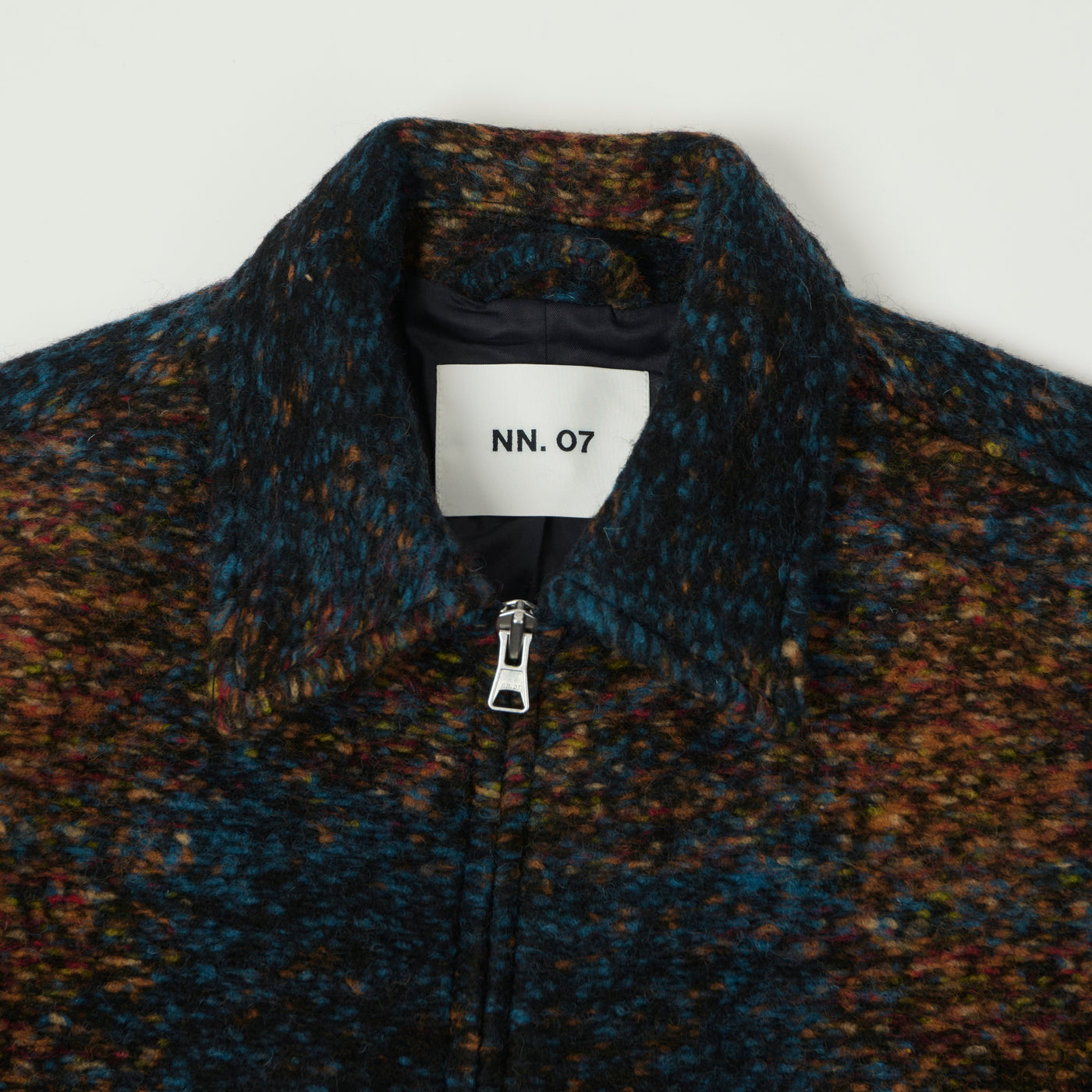 NN07 'Gael' Wool Jacket - Blue Jacquard