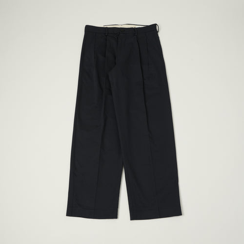 NN07 'Justin' Wide Leg Pleated Trouser - Dark Navy
