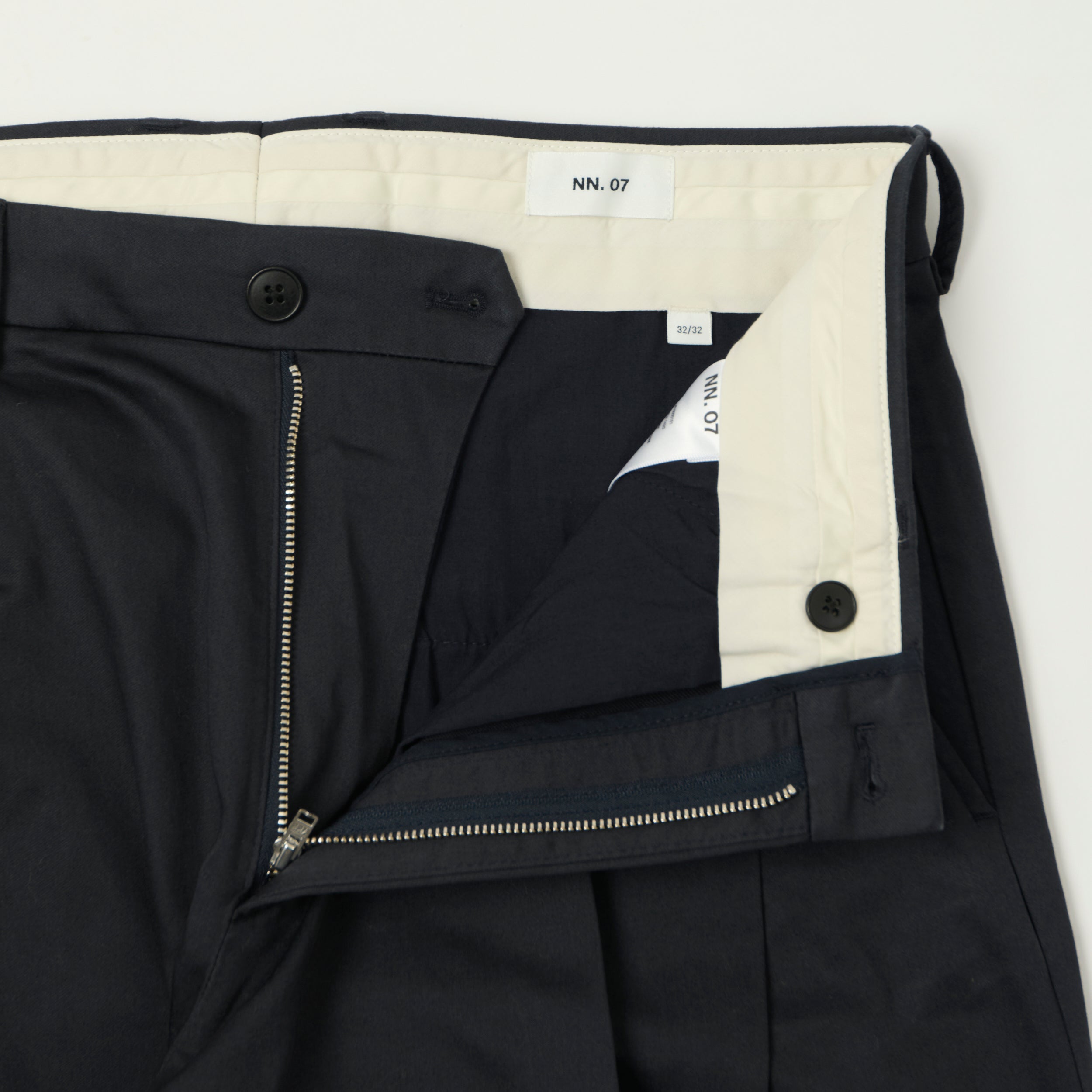 NN07 'Justin' Wide Leg Pleated Trouser - Dark Navy