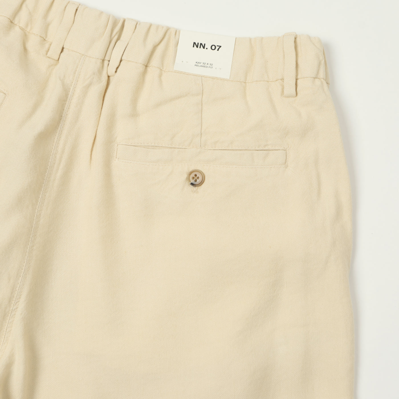 NN07 'Kay' Relaxed Linen Blend Pleated Trouser - Ivory