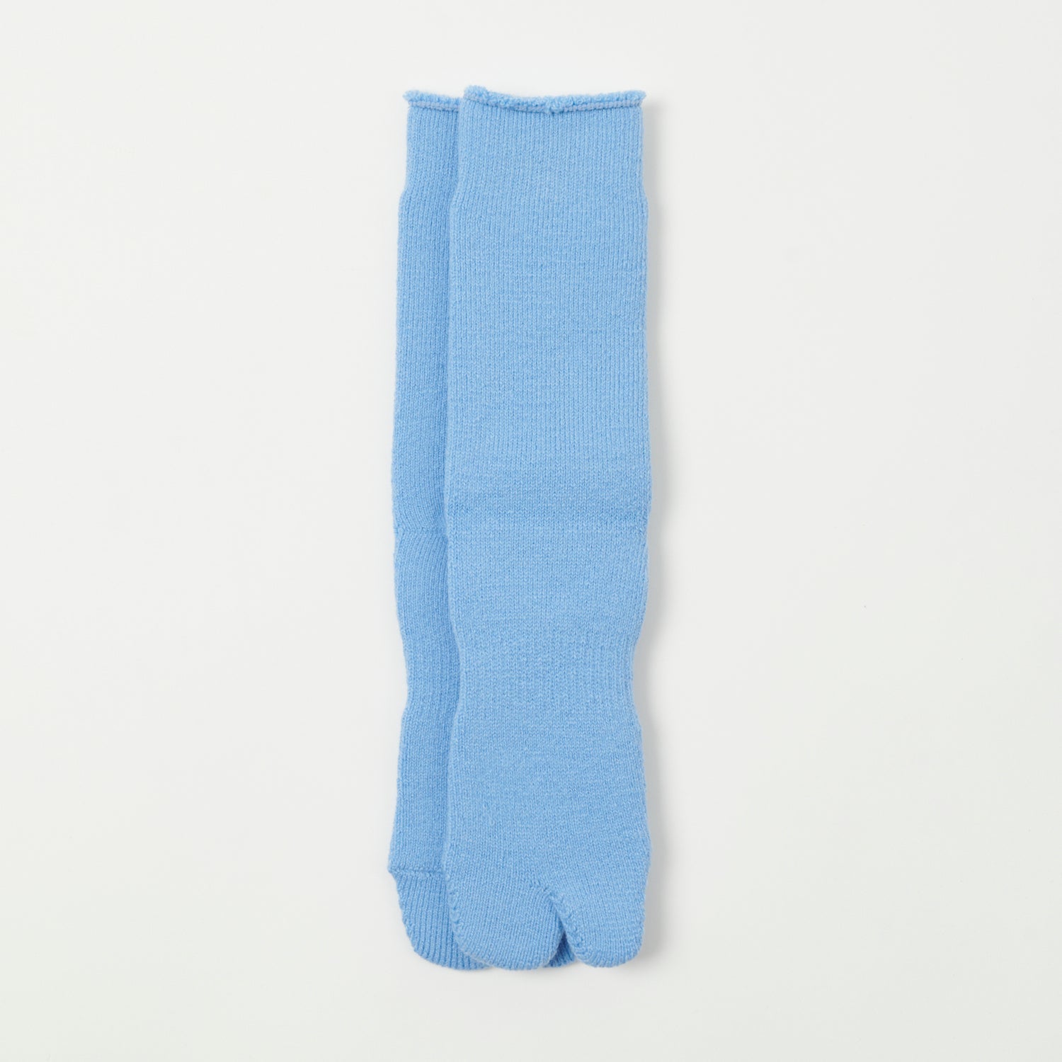 Nodal Brushed Pile Tabi Sock - Light Blue