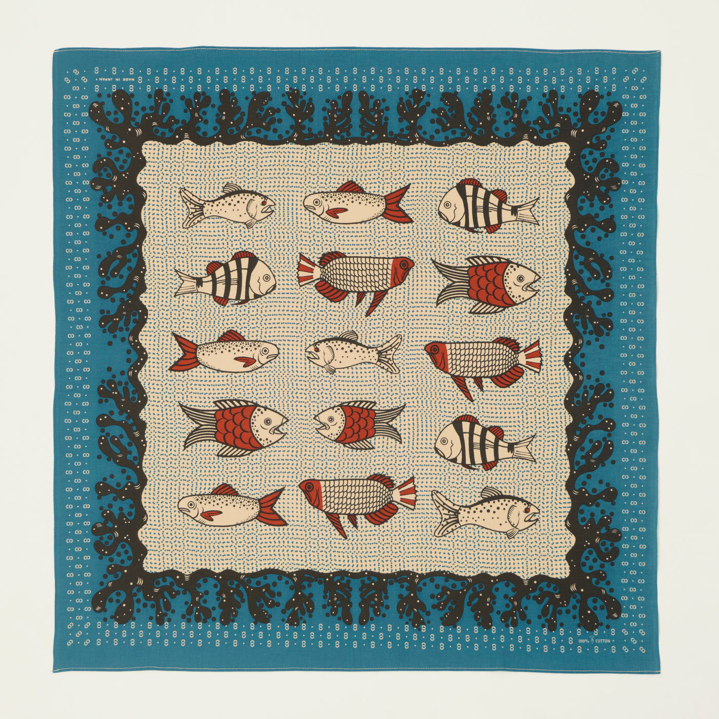 One Ear Brand 'Sakana' Bandana - White Mosaic