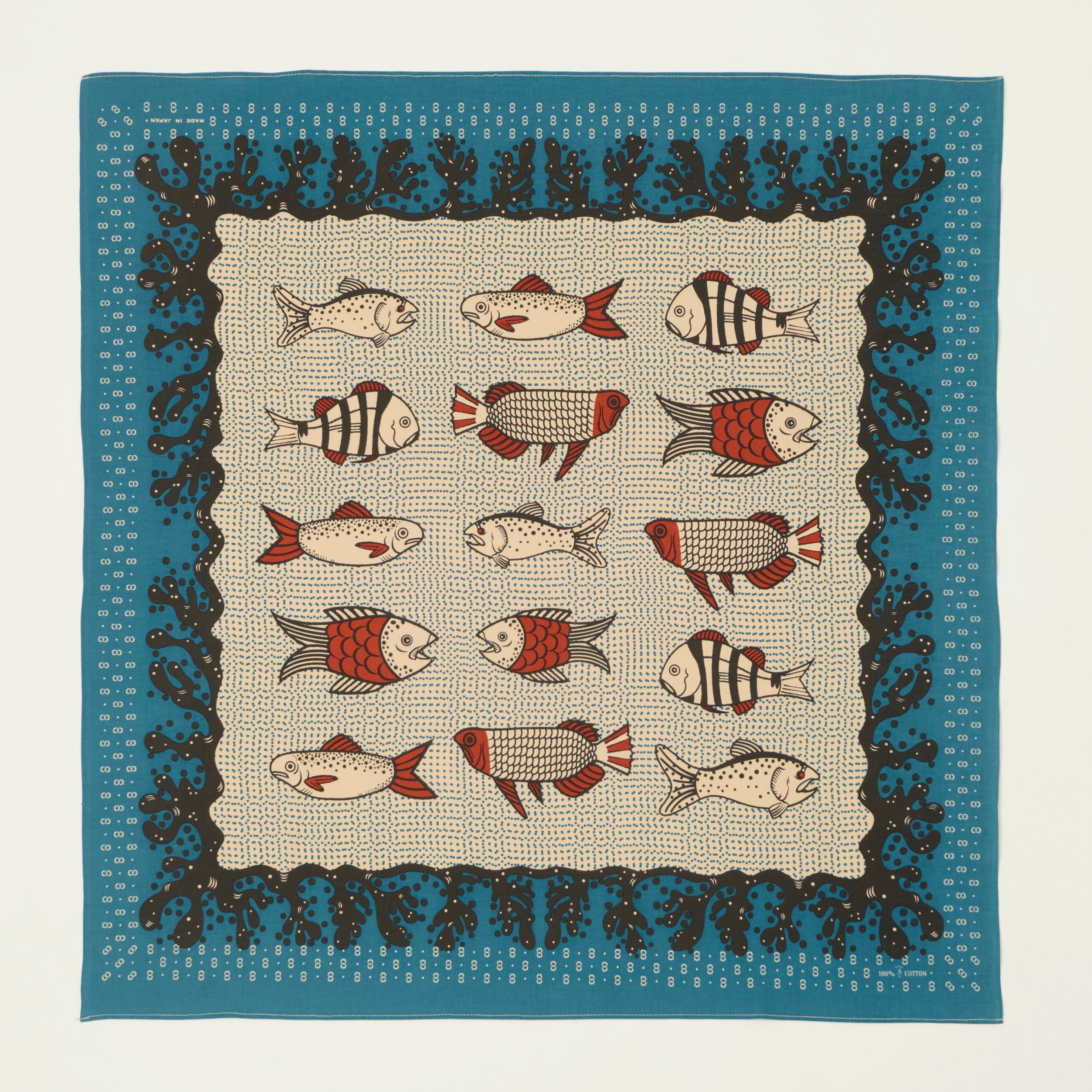 One Ear Brand 'Sakana' Bandana - White Mosaic