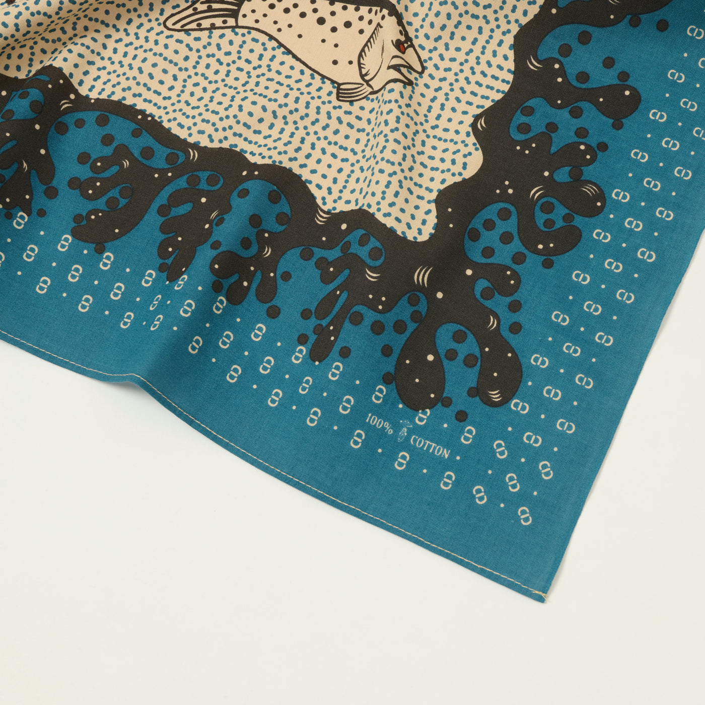 One Ear Brand 'Sakana' Bandana - White Mosaic