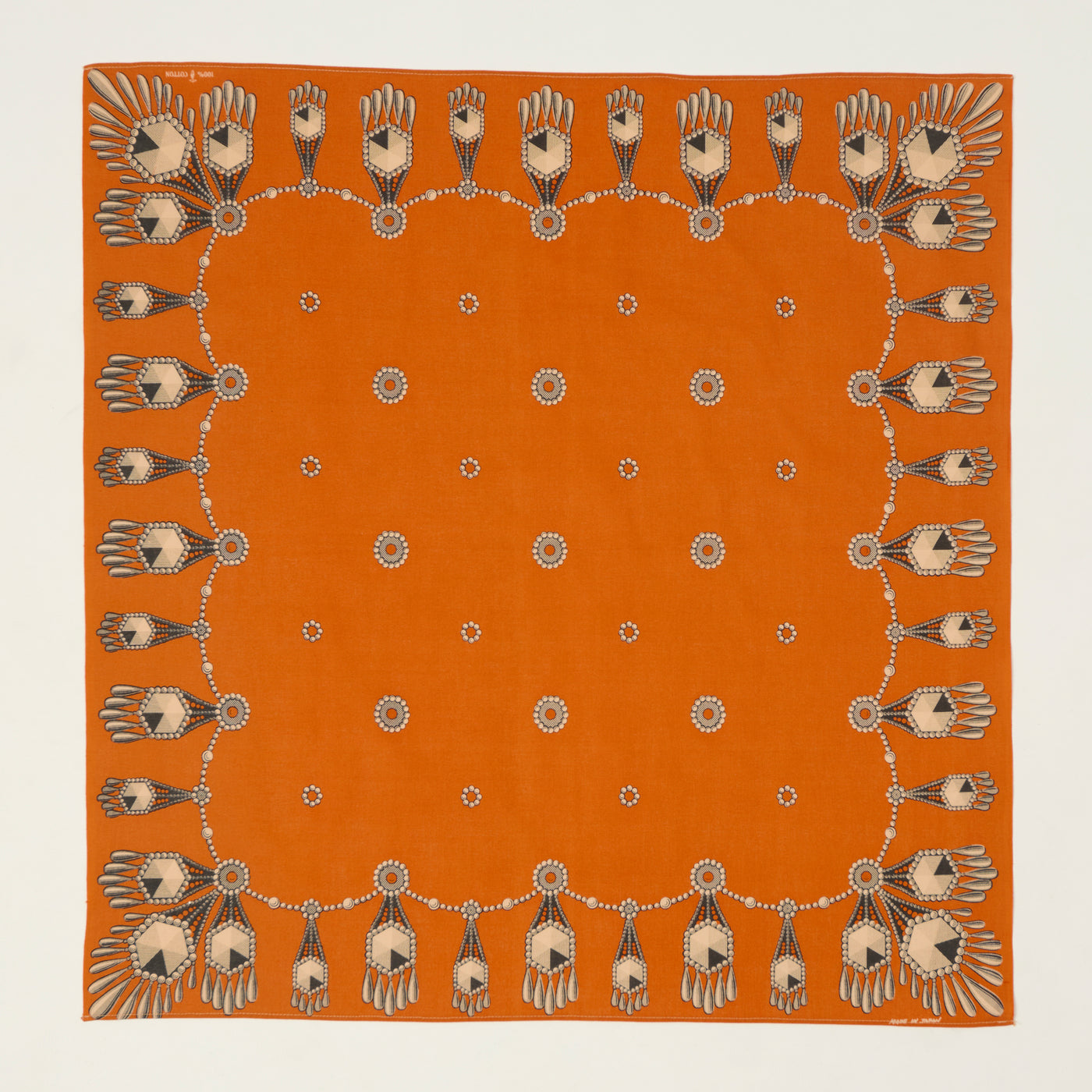 One Ear Brand 'Filigree' (Ornamental) Bandana - Orange