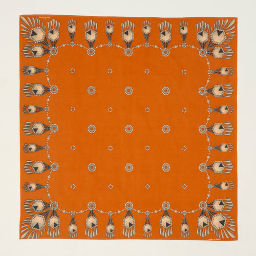 One Ear Brand 'Filigree' (Ornamental) Bandana - Orange