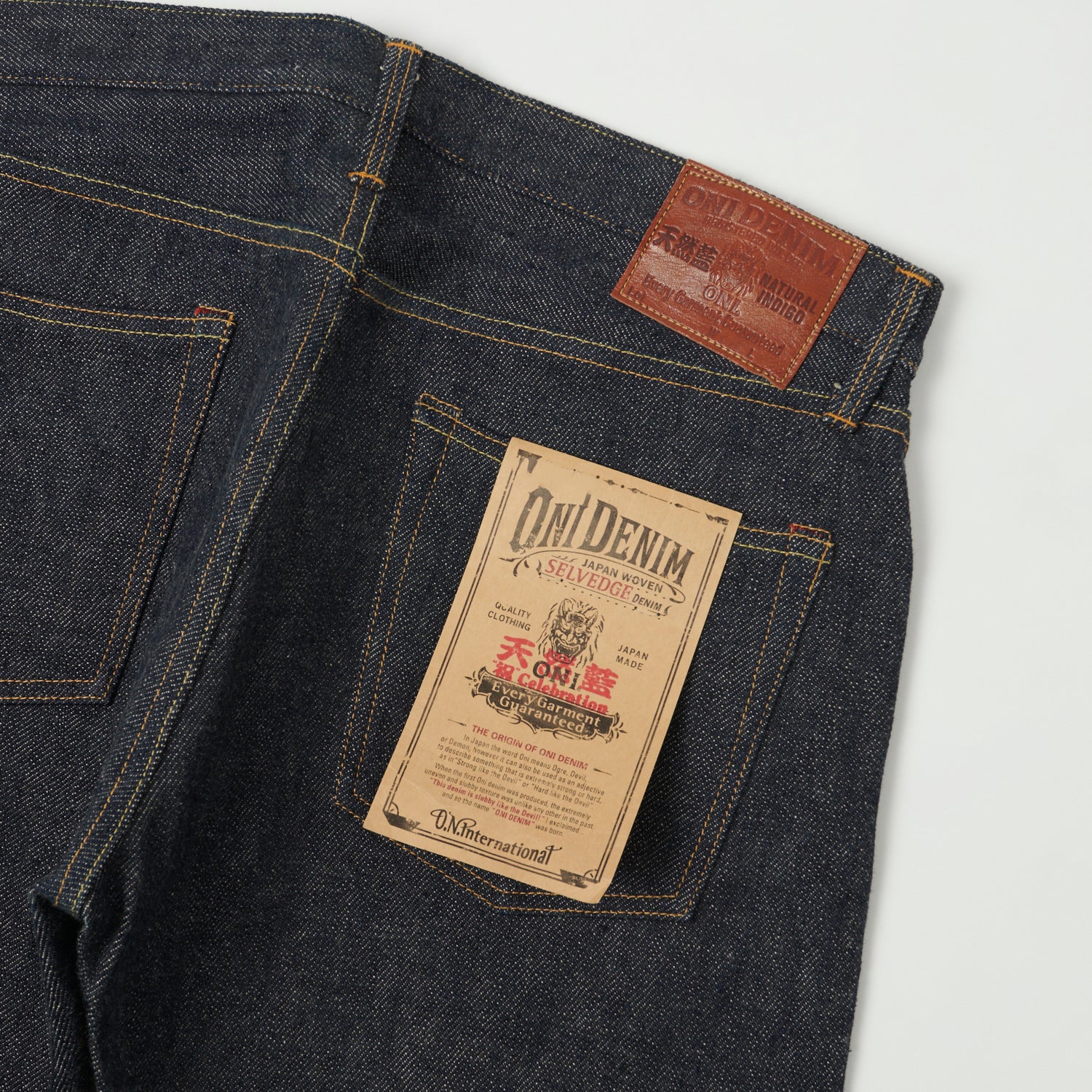 ONI Denim 552 Natural Indigo Secret Denim 20oz Slim Straight Jean - Raw