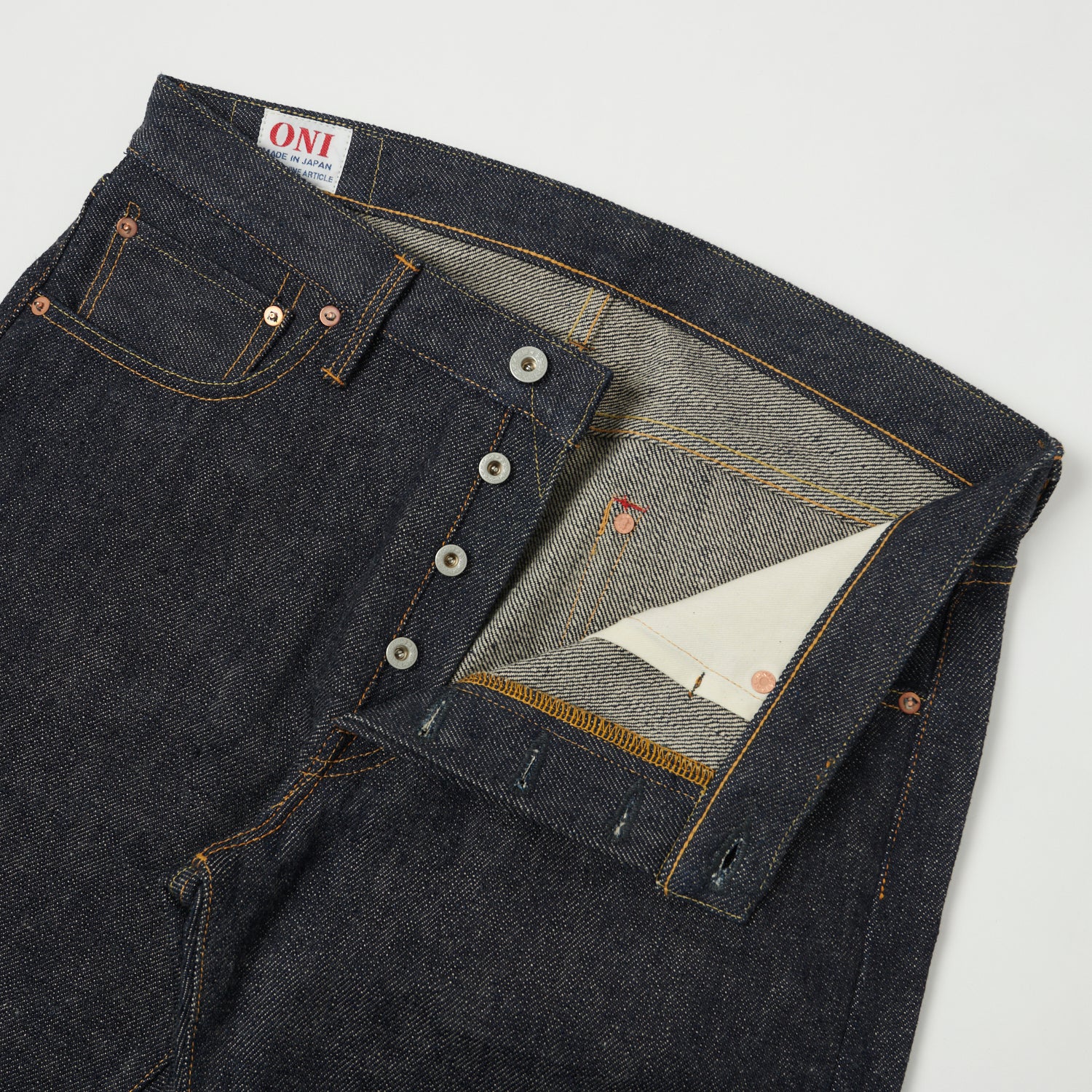 ONI Denim 552 Natural Indigo Secret Denim 20oz Slim Straight Jean - Raw