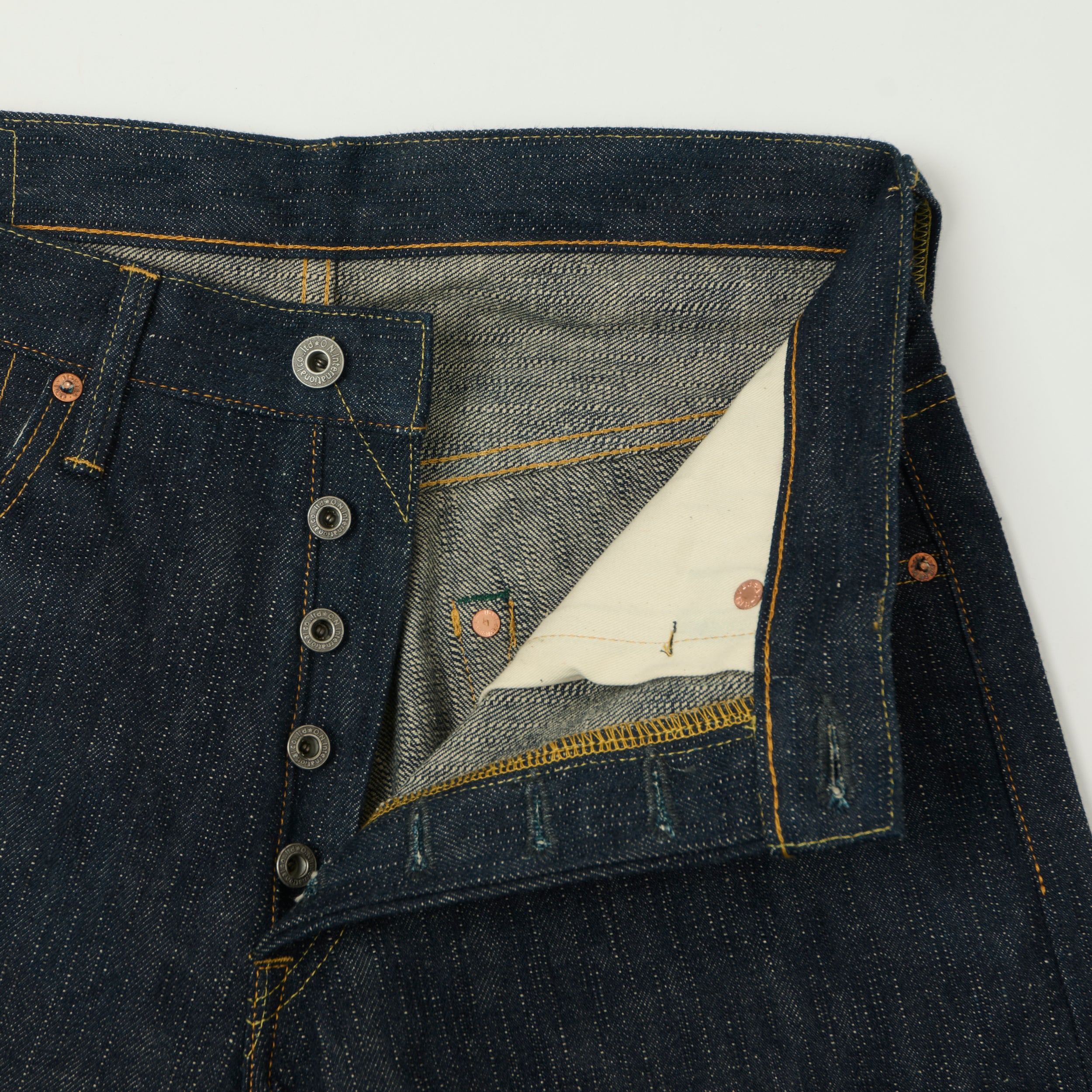 ONI Denim 902 16oz Green Cast Kihannen Regular Tapered Jean - Raw