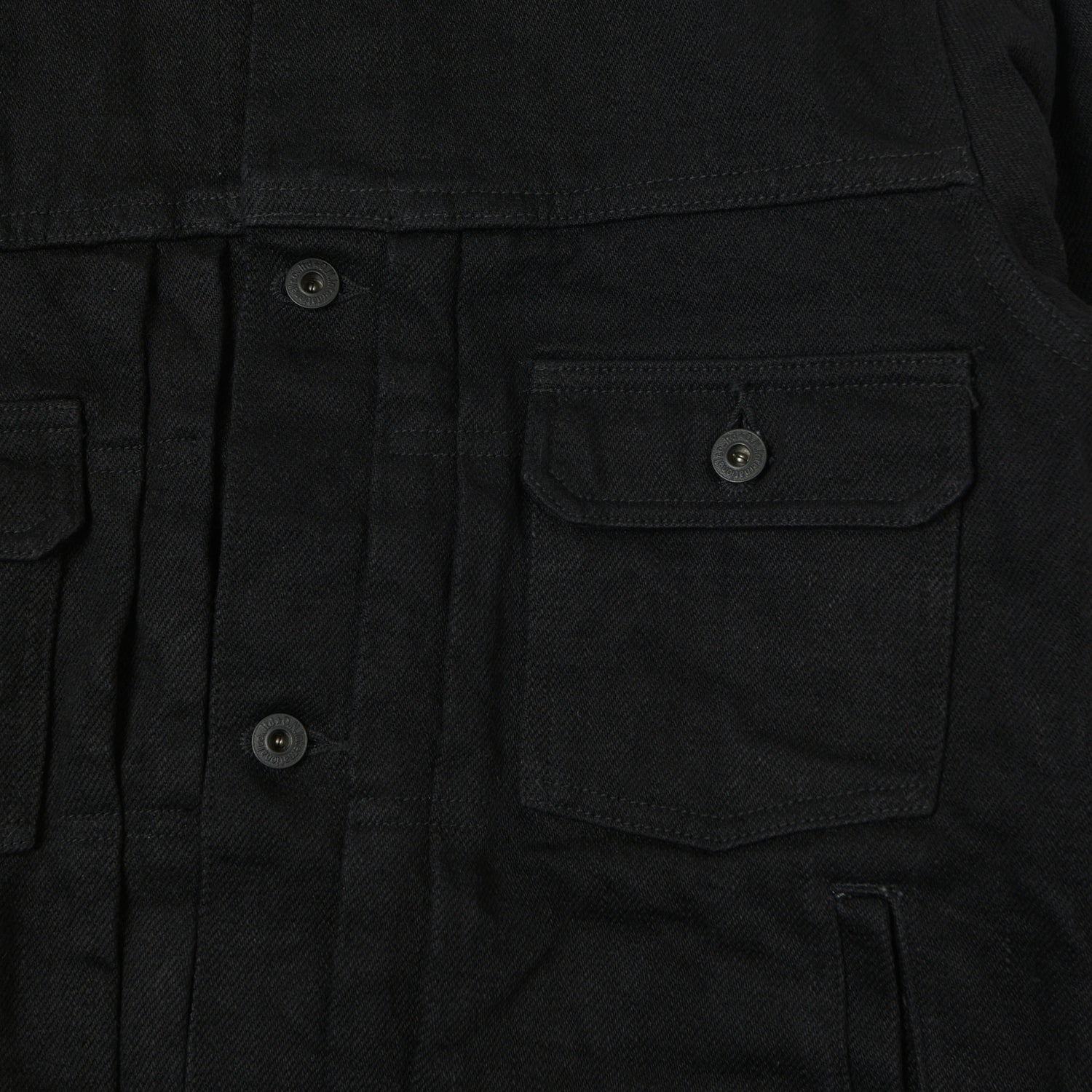 ONI Denim 02516P-ZR-BK Secret Denim Type II Denim Jacket - Black One Wash