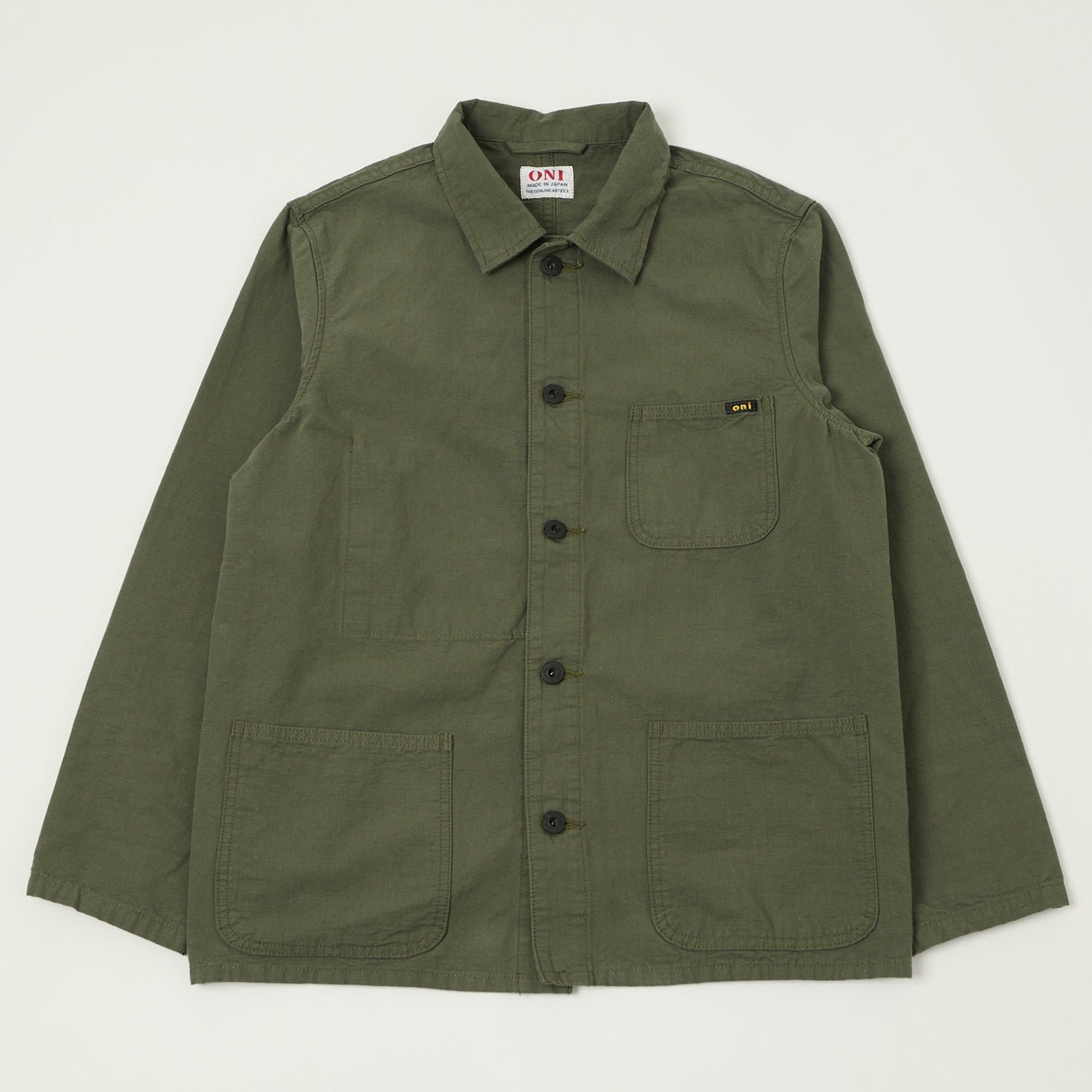 ONI Denim 03500-8GG 8oz 'Beta Chambray' Coverall Jacket - Green Grey