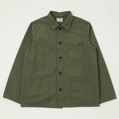 ONI Denim 03500-8GG 8oz 'Beta Chambray' Coverall Jacket - Green Grey