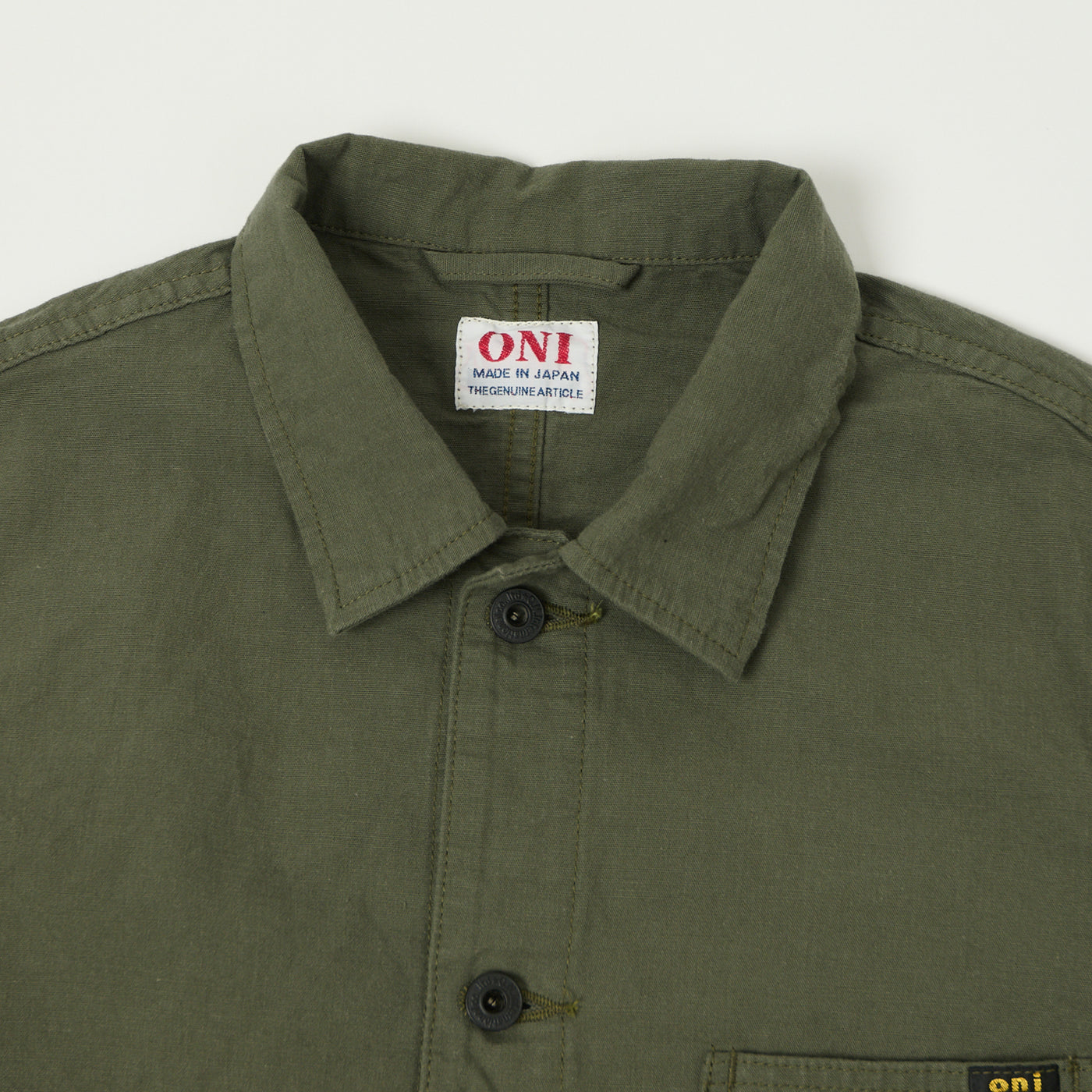 ONI Denim 03500-8GG 8oz 'Beta Chambray' Coverall Jacket - Green Grey