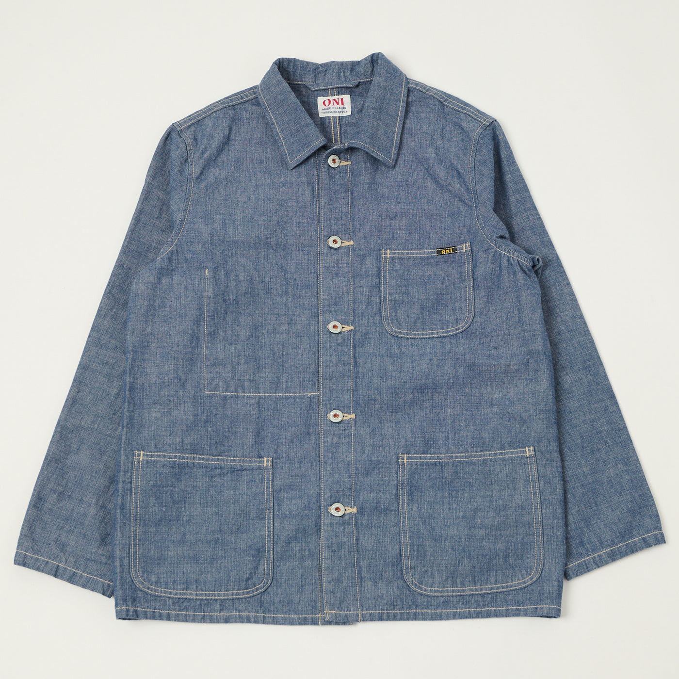ONI Denim 03500-HCSV 8oz Chambray Coverall Jacket - Blue