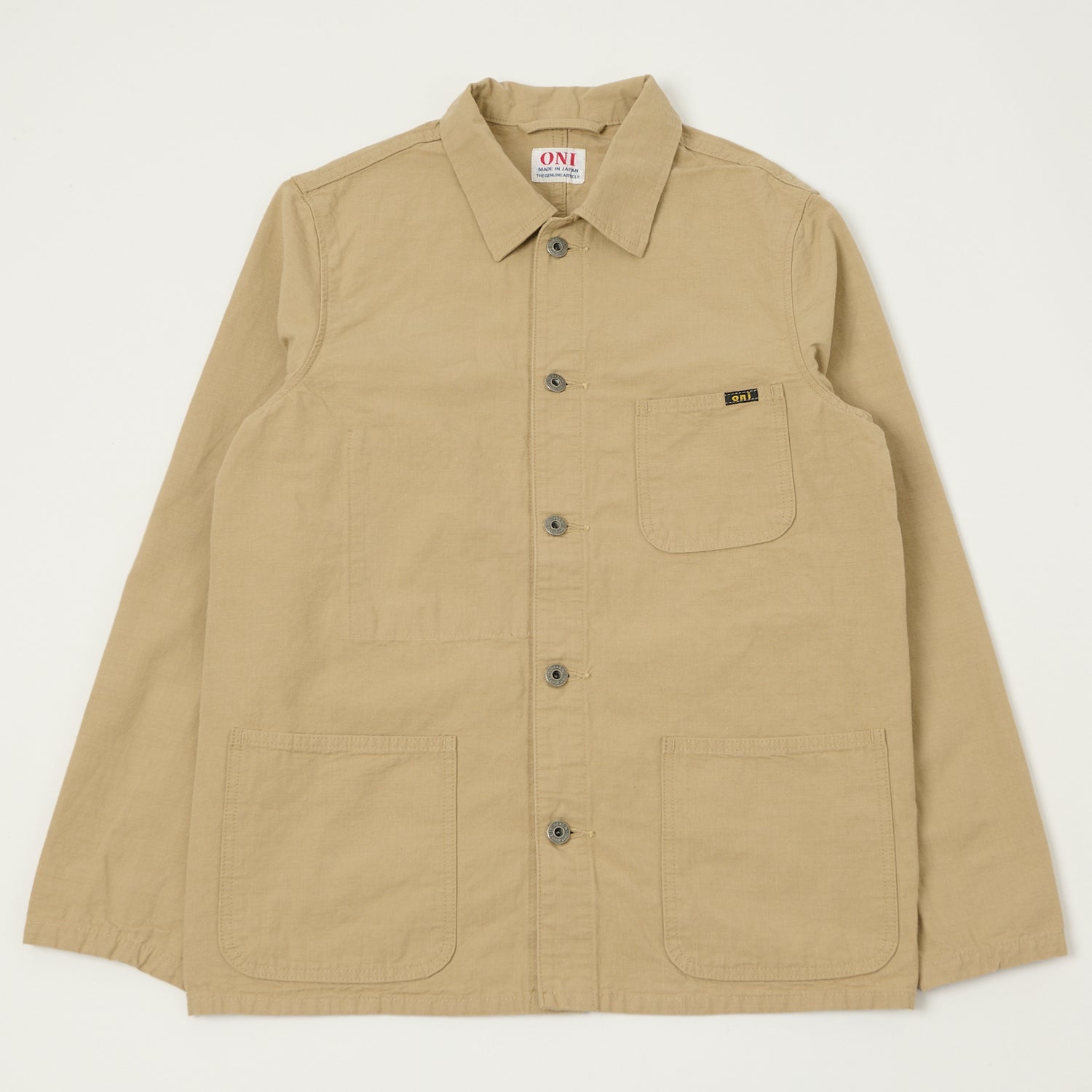 ONI Denim 03500-8BE 8oz 'Beta Chambray' Coverall Jacket - Beige