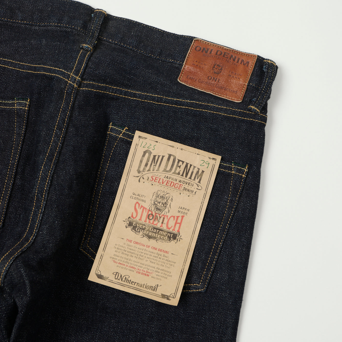 ONI Denim 122S 15oz Stretch Regular Tapered Jean - One Wash