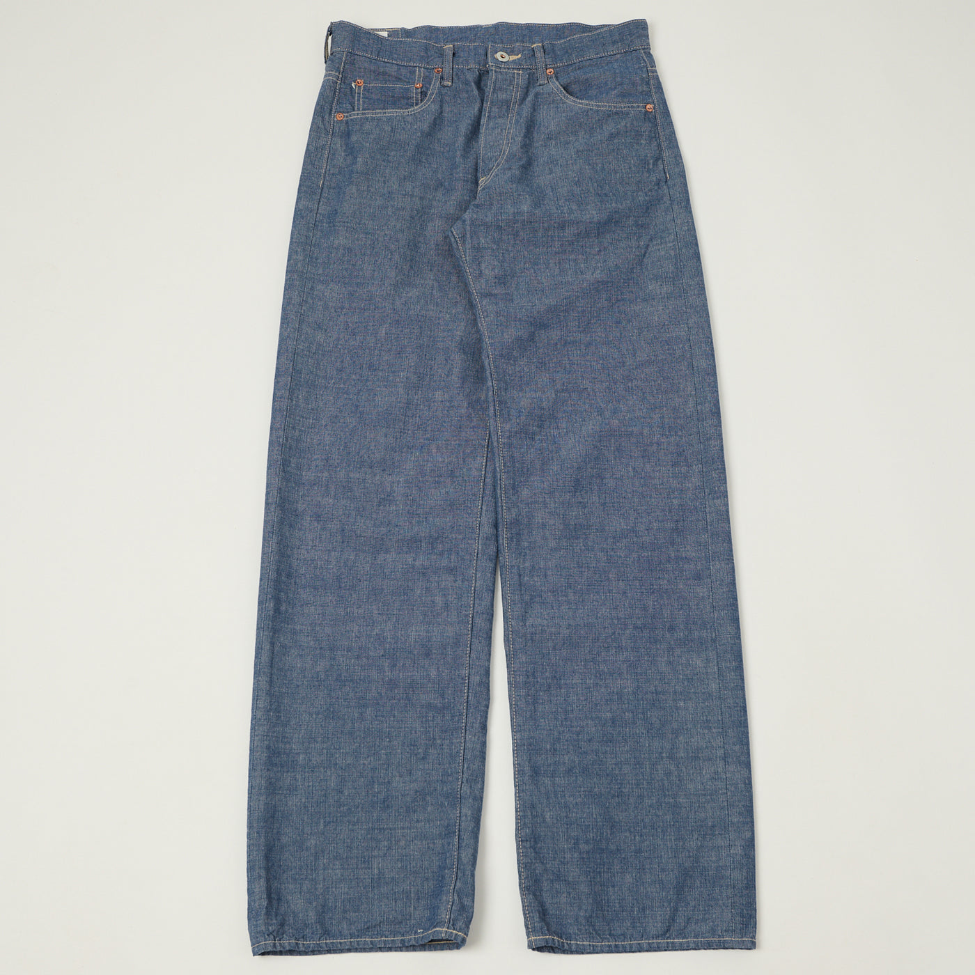 ONI Denim 200-HCSV 8oz Chambray Wide Straight Jean - Blue
