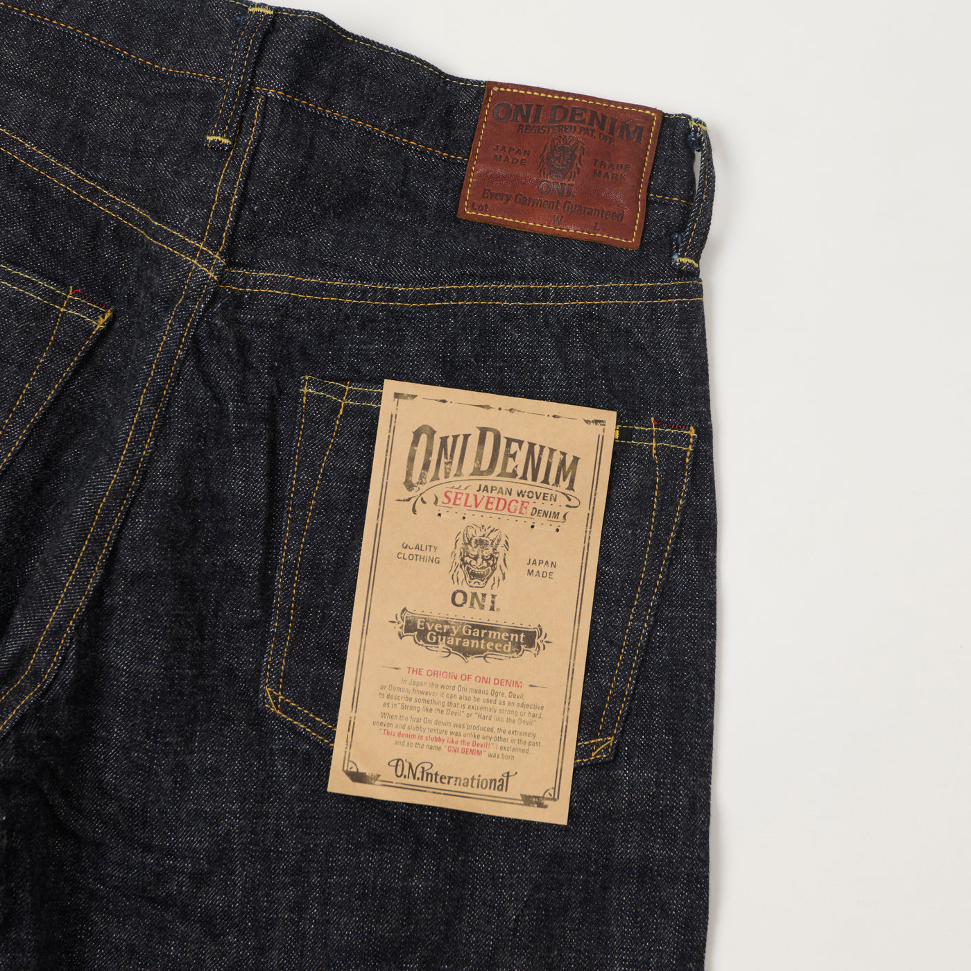 ONI Denim 222-LS 13.5oz Extra Wide Straight Jean - One Wash