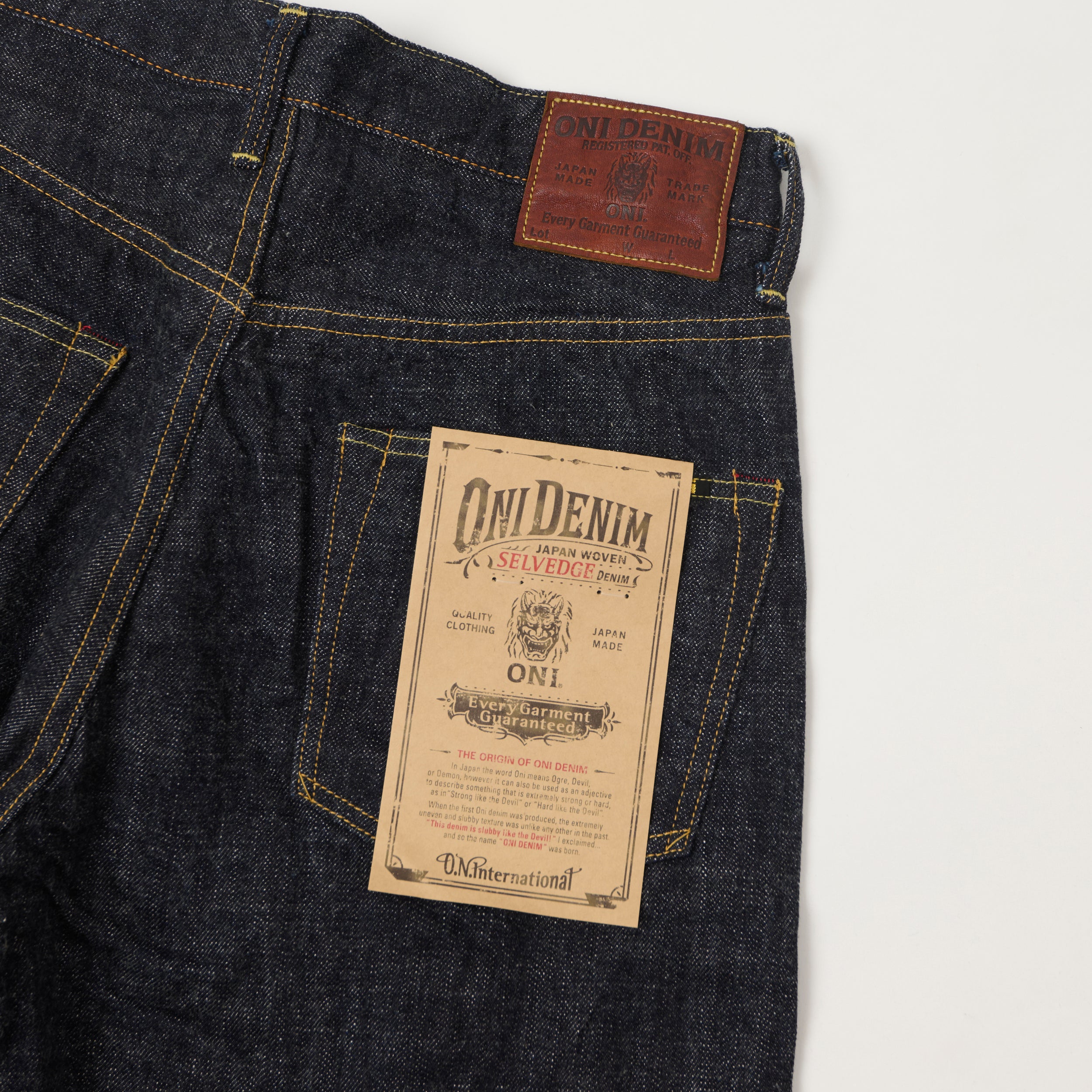 ONI Denim 222-LS 13.5oz Extra Wide Straight Jean - One Wash