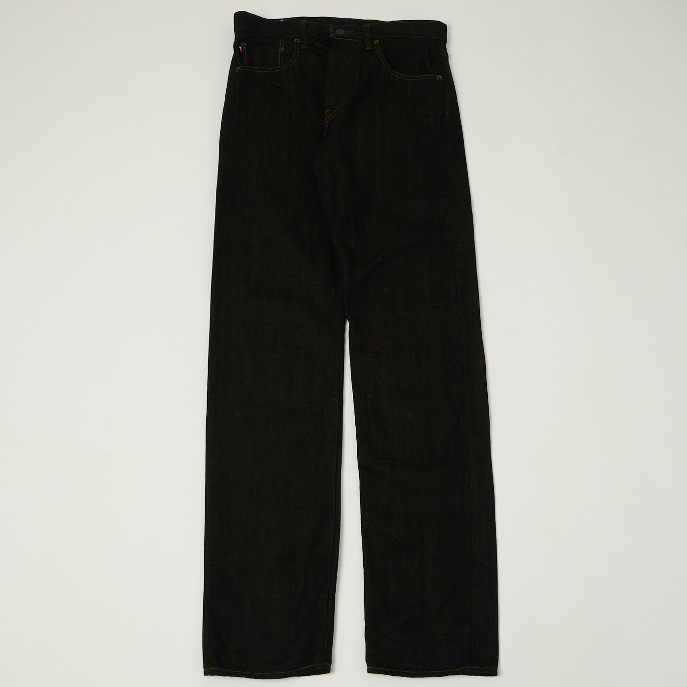 ONI Denim 246-BKOL 12.5oz Black x Olive Relaxed Tapered Jean - One Wash